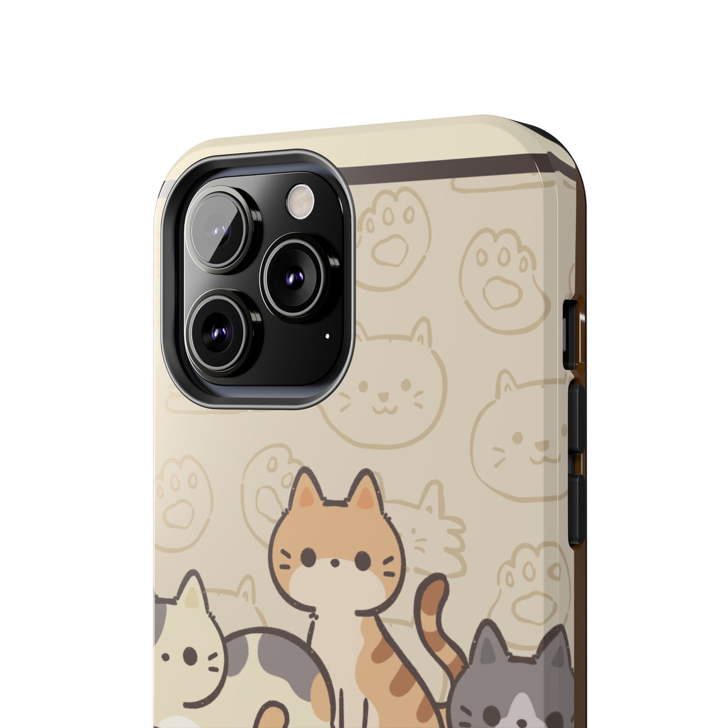 Cute Cat Tough Phone Case - Don’t Touch My Phone!