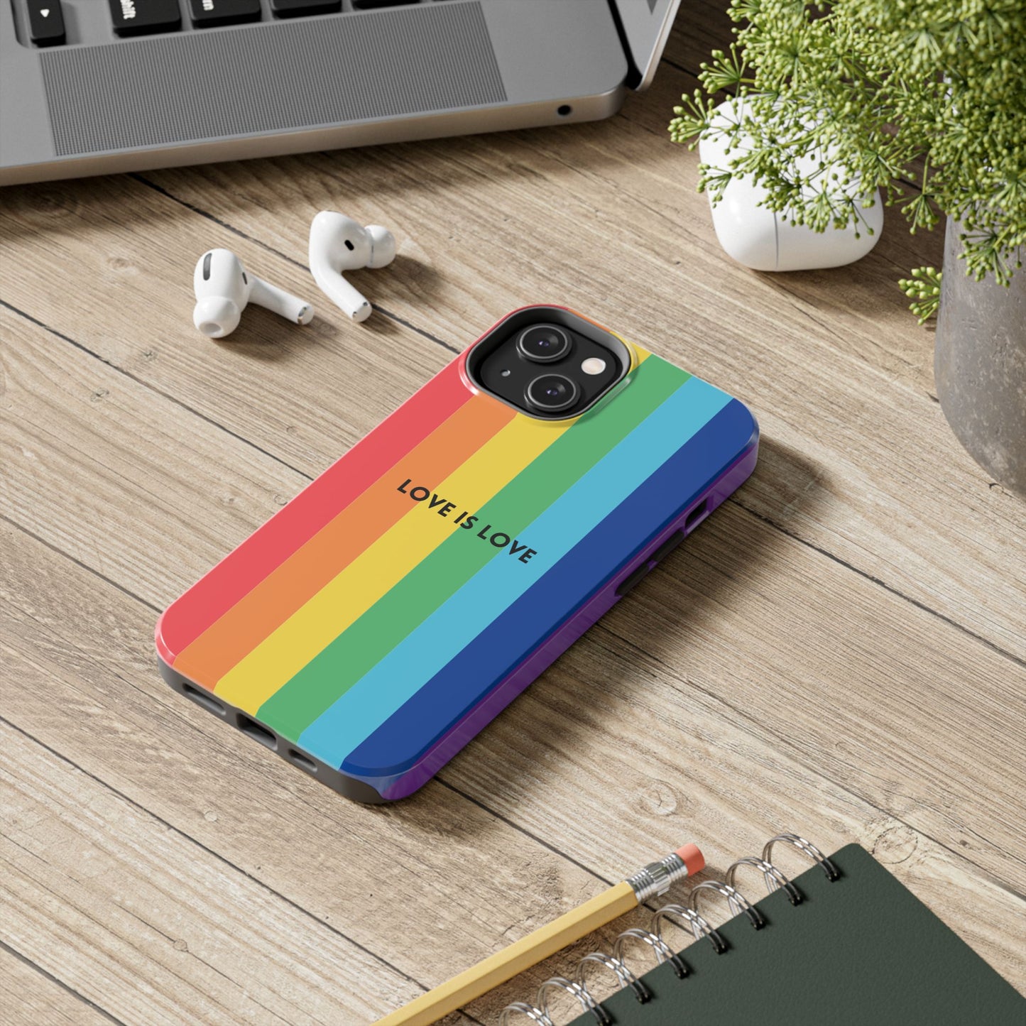 LOVE IS LOVE Colorful Love, Pride Tough Phone Case