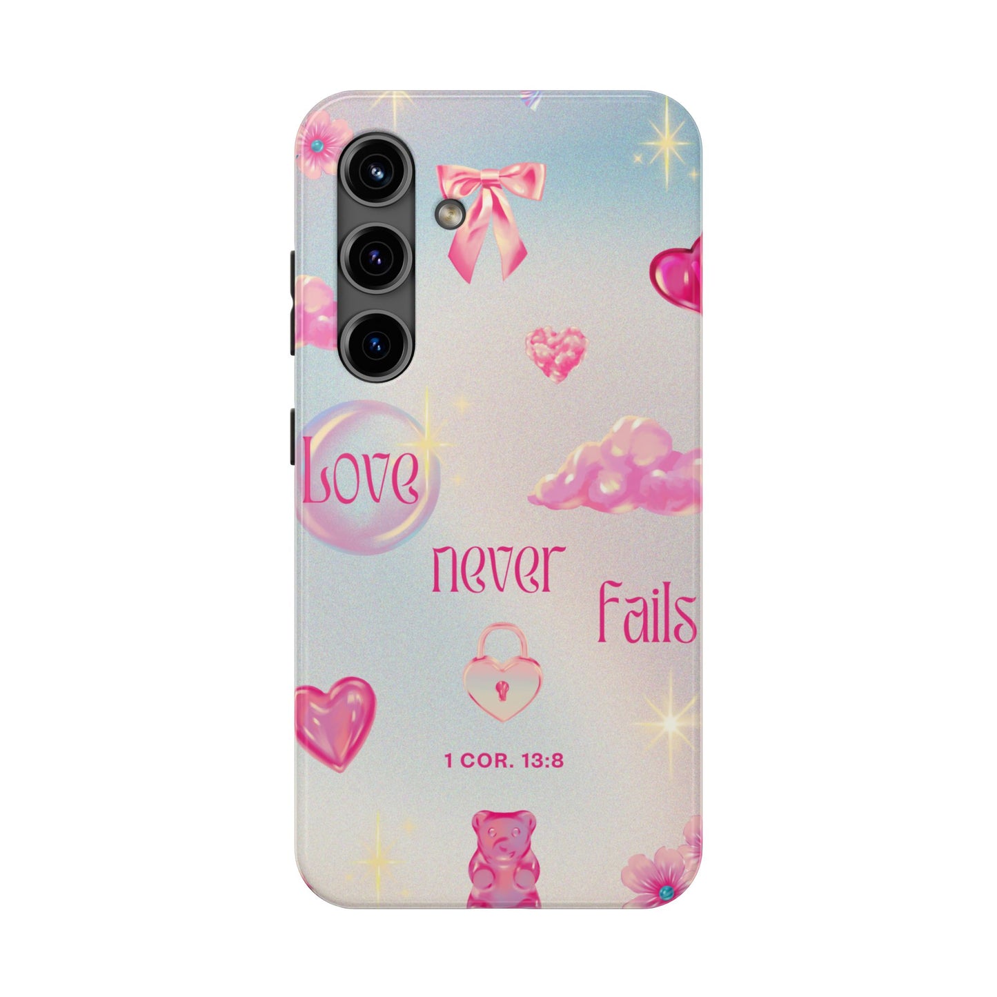 Love Never Fails Bible Verse Tough Phone Case
