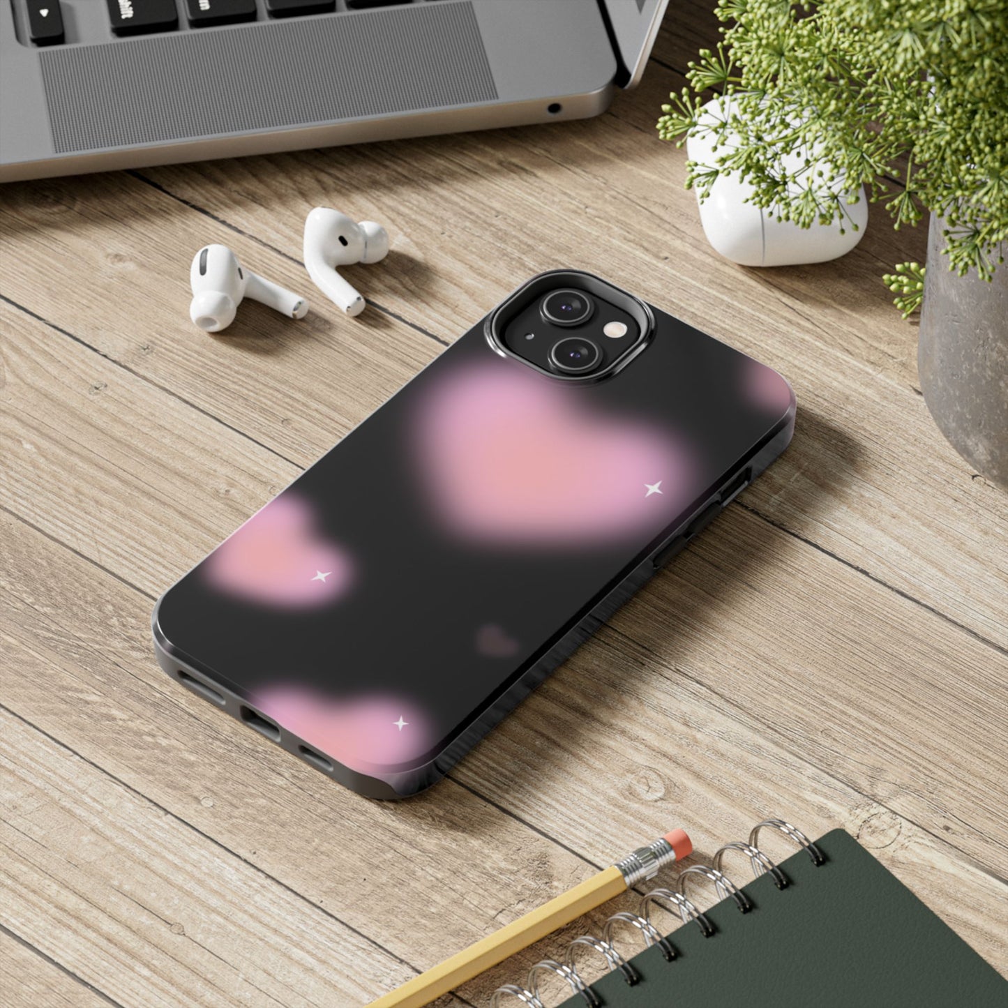 Romantic Pink Heart Pattern Phone Case