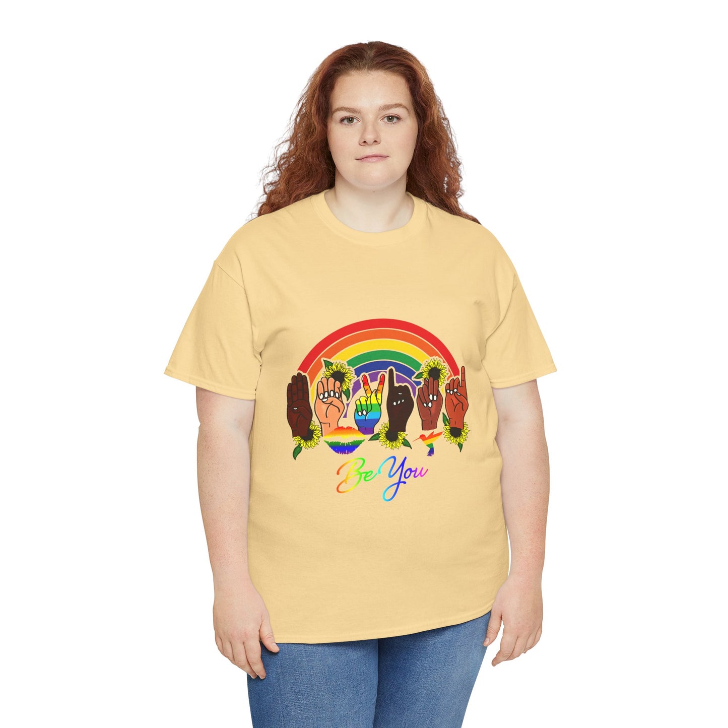 Be You Rainbow Hands Unisex Cotton Tee