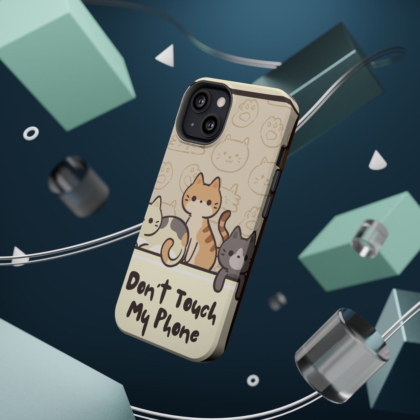 Cute Cat Tough MAGNETIC Phone Case - Don’t Touch My Phone!