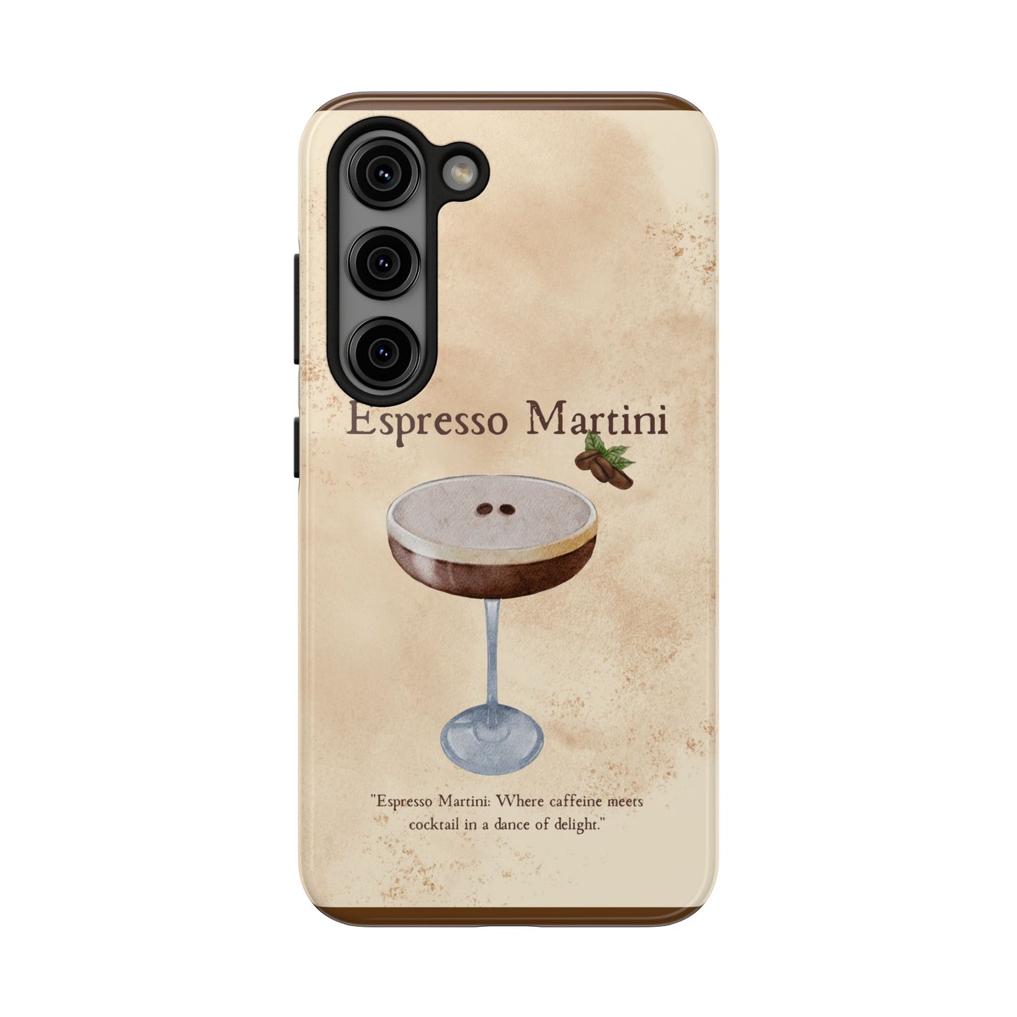 Espresso Martini Tough Phone Cases | Stylish Drink Design | Unique Gift for Cocktail Lovers | Perfect for Any Occasion