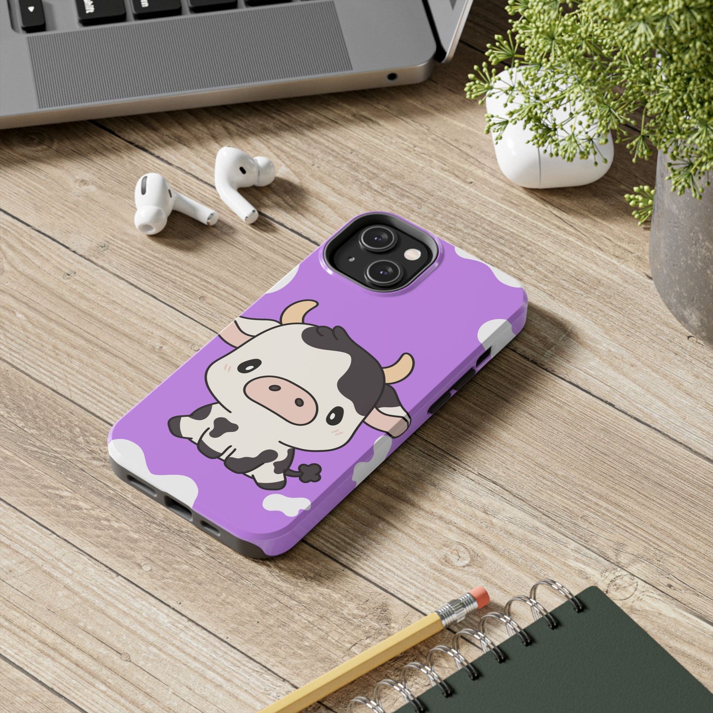 Cute Cow, Farm Animal, Tough Phone Case