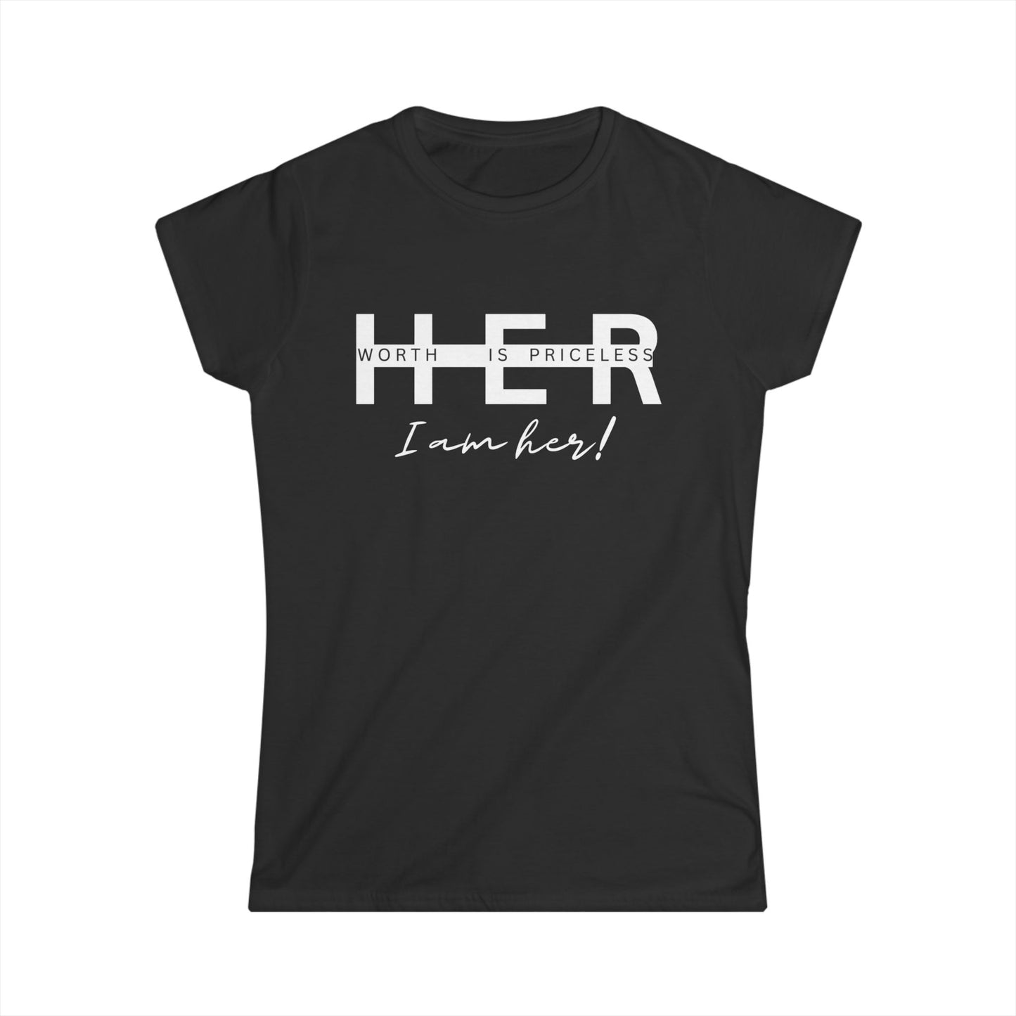 Inspirational Softstyle Tee - HER WORTH is Priceless