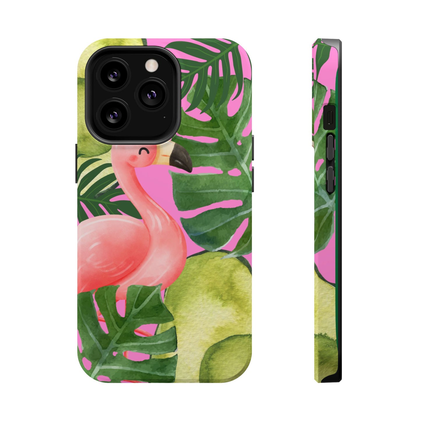 Tropical Flamingo, Cute, Summer Vibes MAGNETIC Tough Phone Case