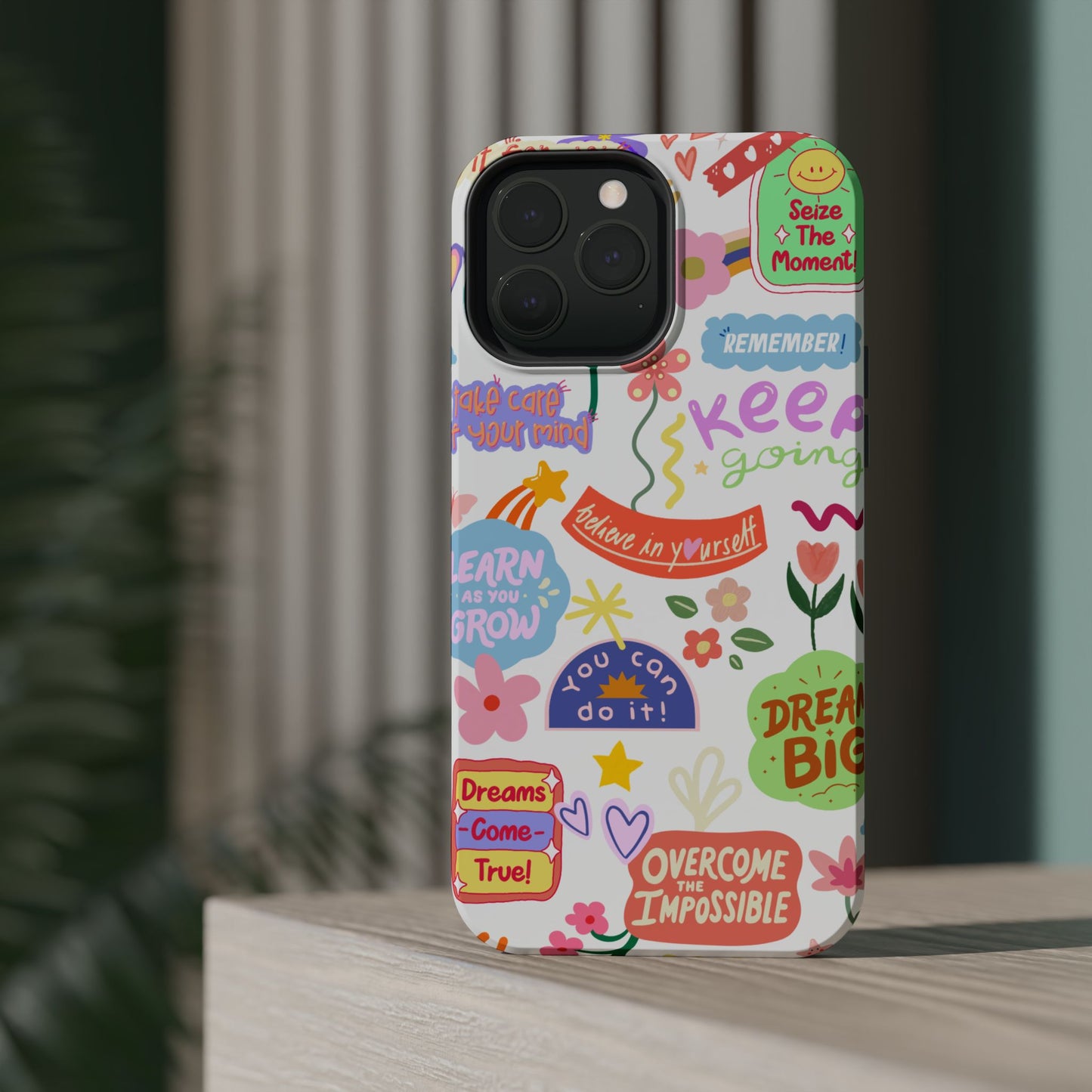 Inspirational, Motivational Phone Case, Cute Floral, Confidence Case, Gift for Her, Positive Vibes
