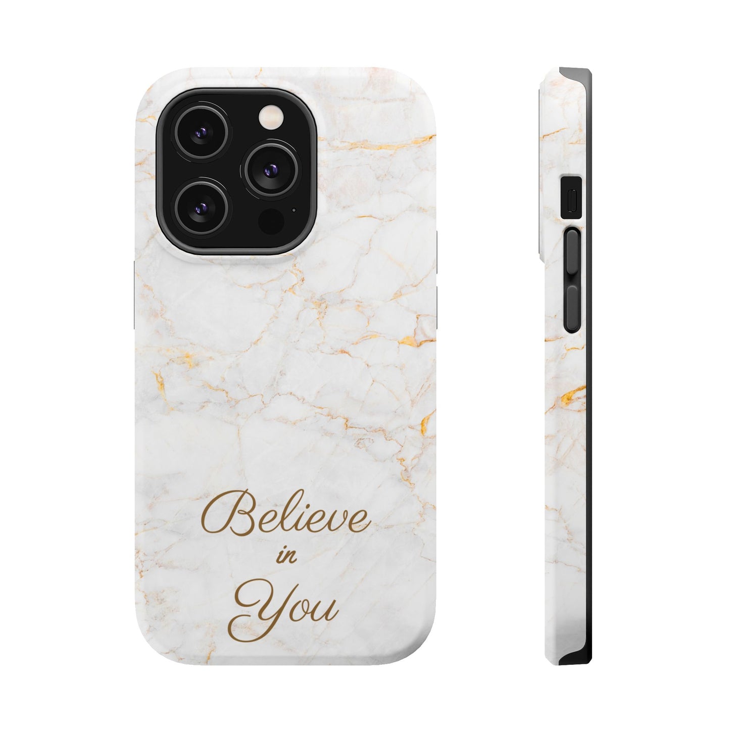 Elegant Motivational, Inspirational - Believe in You, Tough MAGNETIC Phone Case