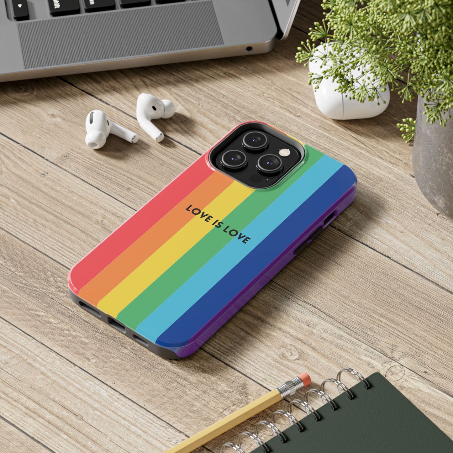 LOVE IS LOVE Colorful Love, Pride Tough Phone Case