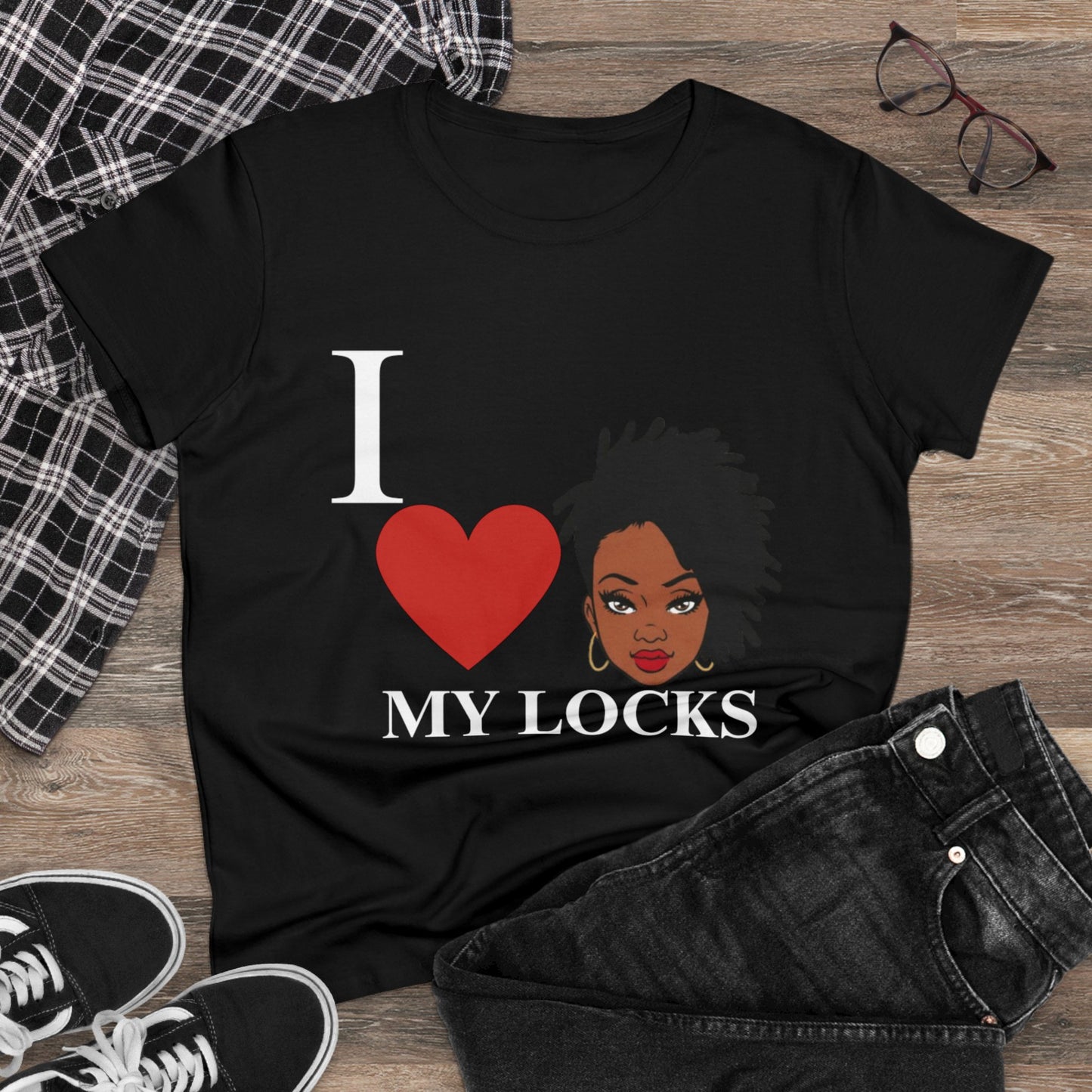 Women's Cotton Tee - Natural Hair Celebration Tee - Celebrate Natural Hair