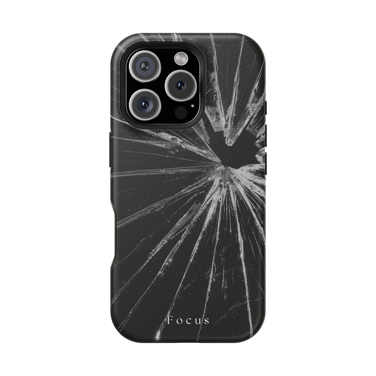 Durable Magnetic FOCUS Broken Glass Stylish Tough Case