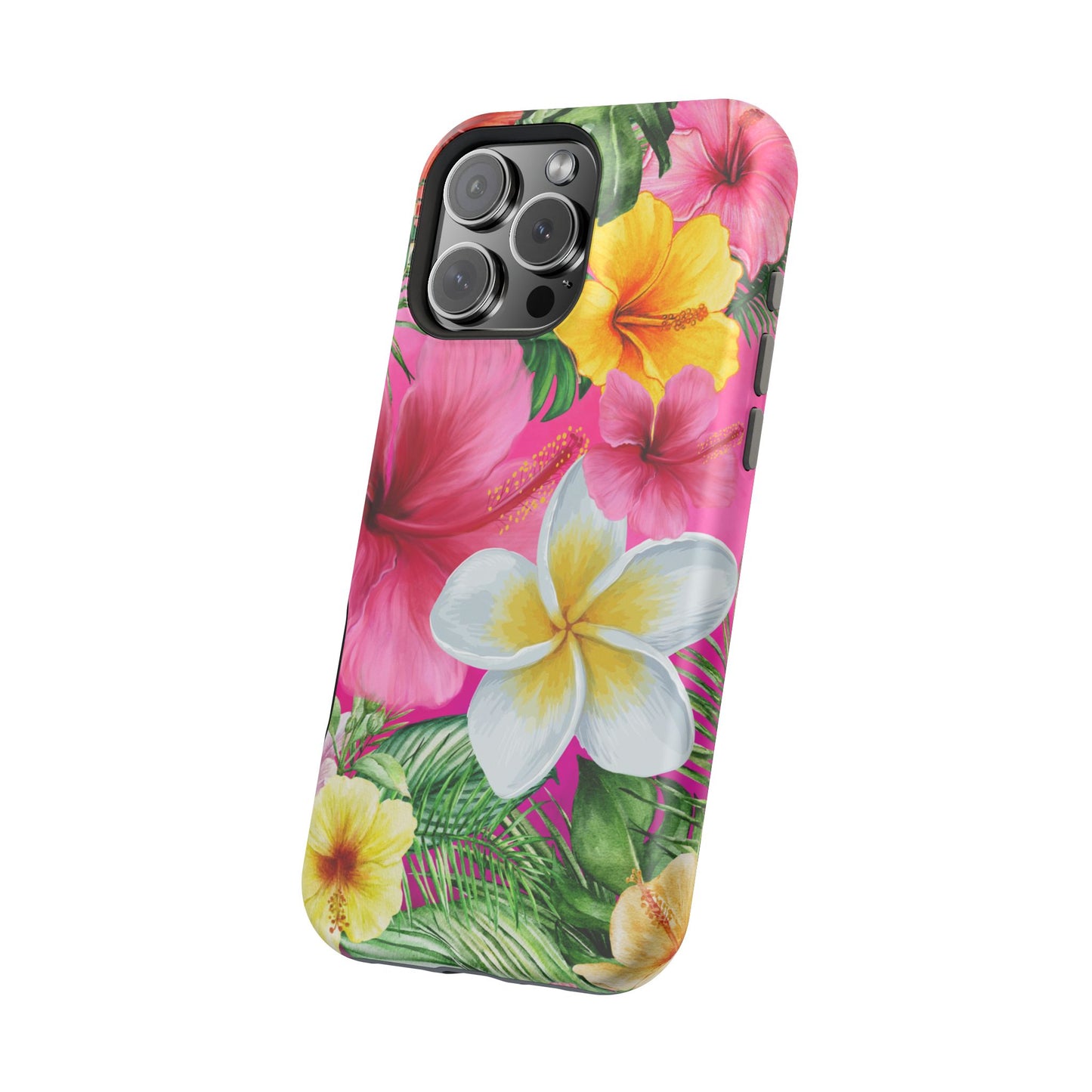 Tropical Floral MAGNETIC Phone Case - Tough, Durable, Chic Protection, Summer Vibes, Gift for Her