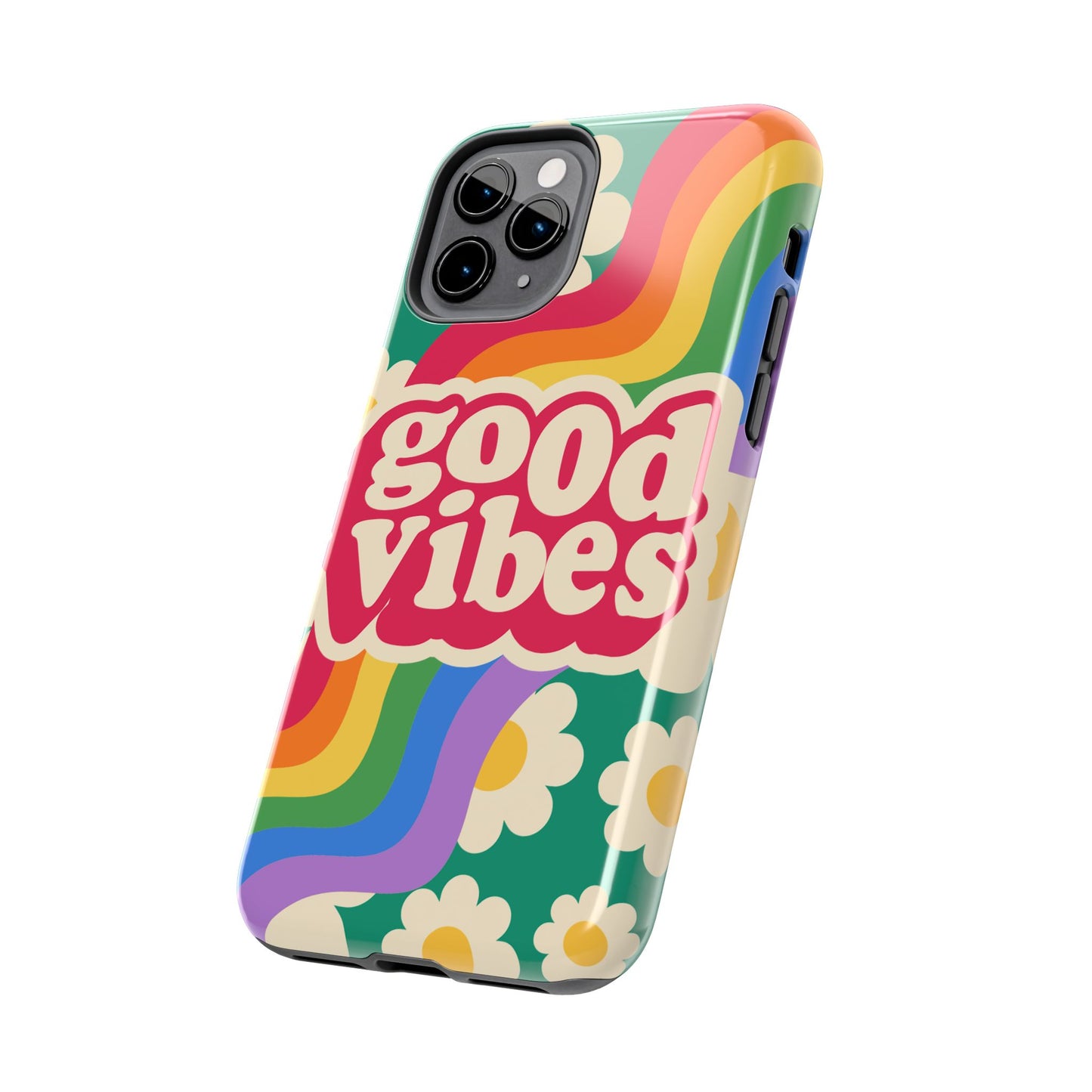 Good Vibes Tough Phone Cases, Colorful, Cheerful Phone Protection, Gifts for Friends
