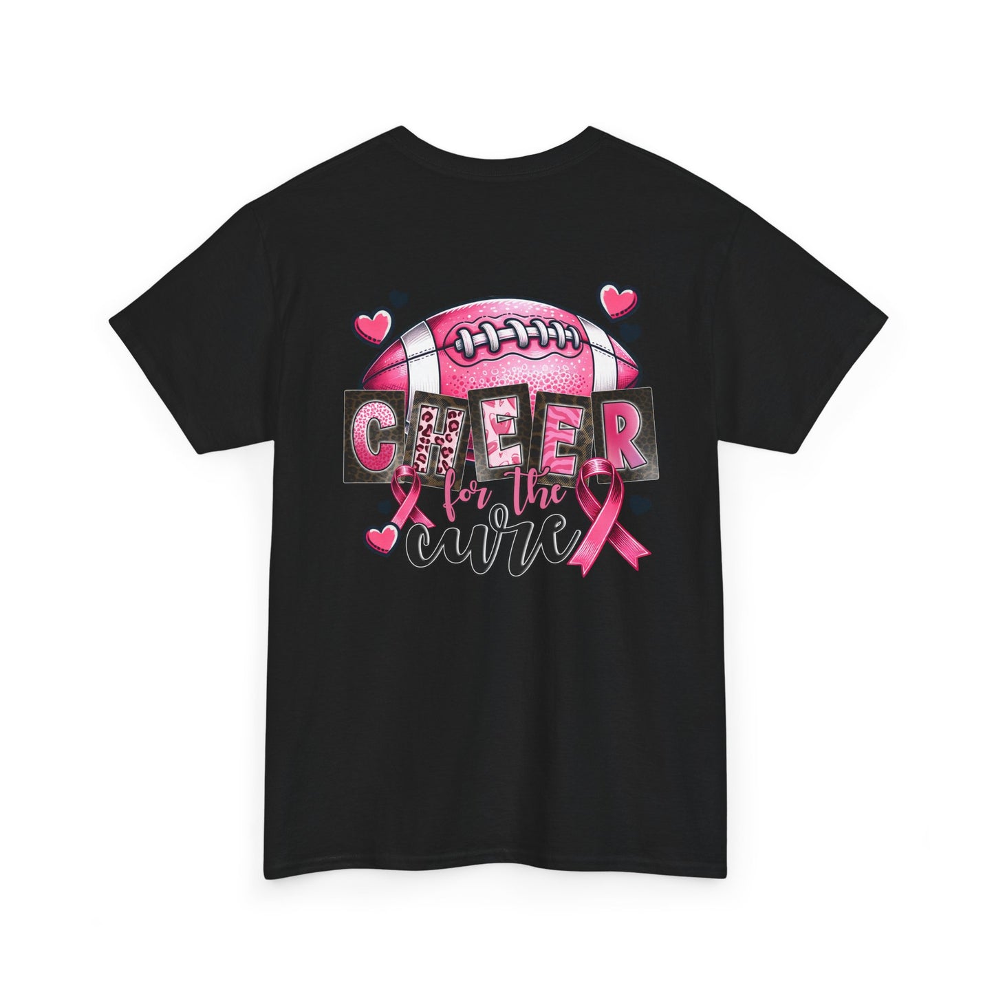 Breast Cancer Awareness Tee - "Cheer for the cure" Unisex Cotton Shirt