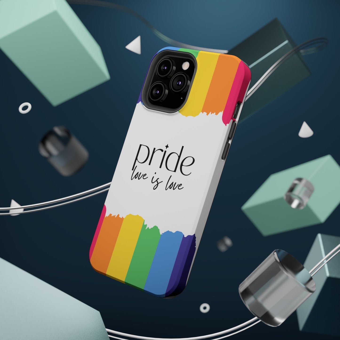 Pride - Love is Love, LGBTQ+, Rainbow Tough Phone Case