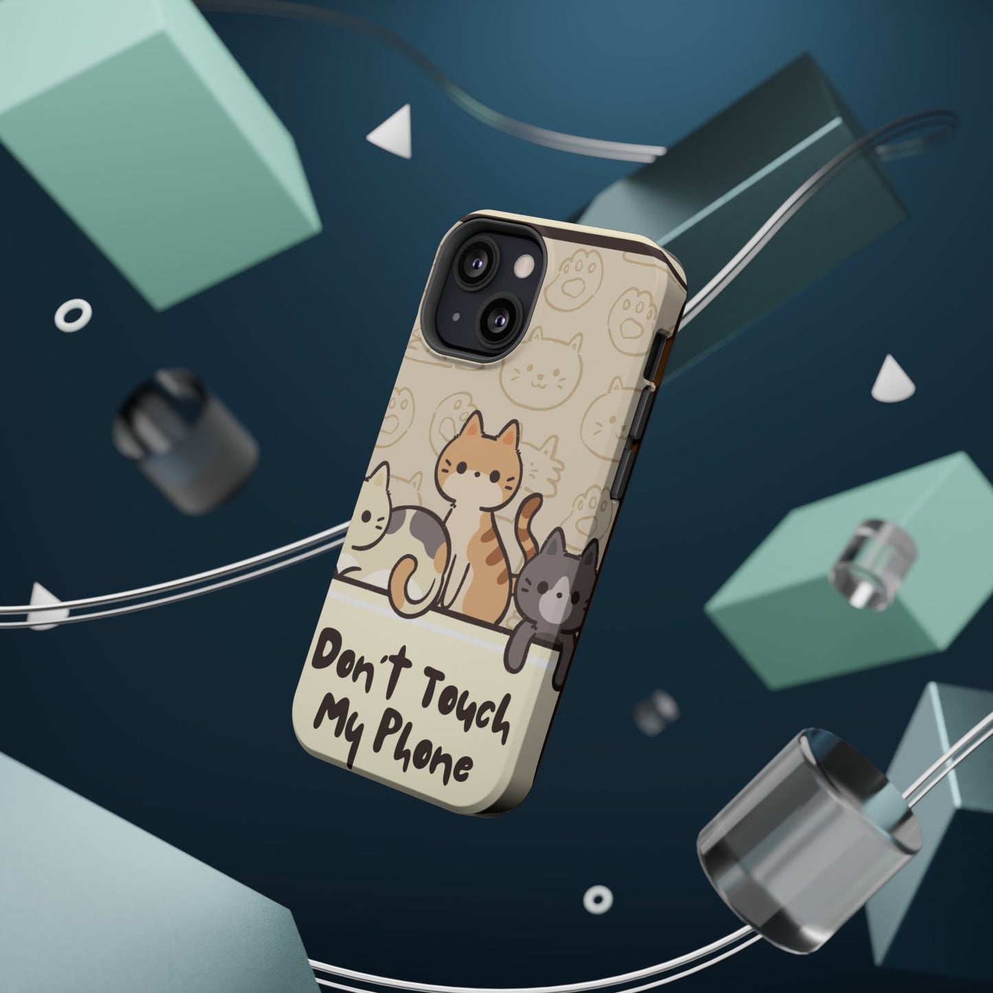 Cute Cat Tough MAGNETIC Phone Case - Don’t Touch My Phone!