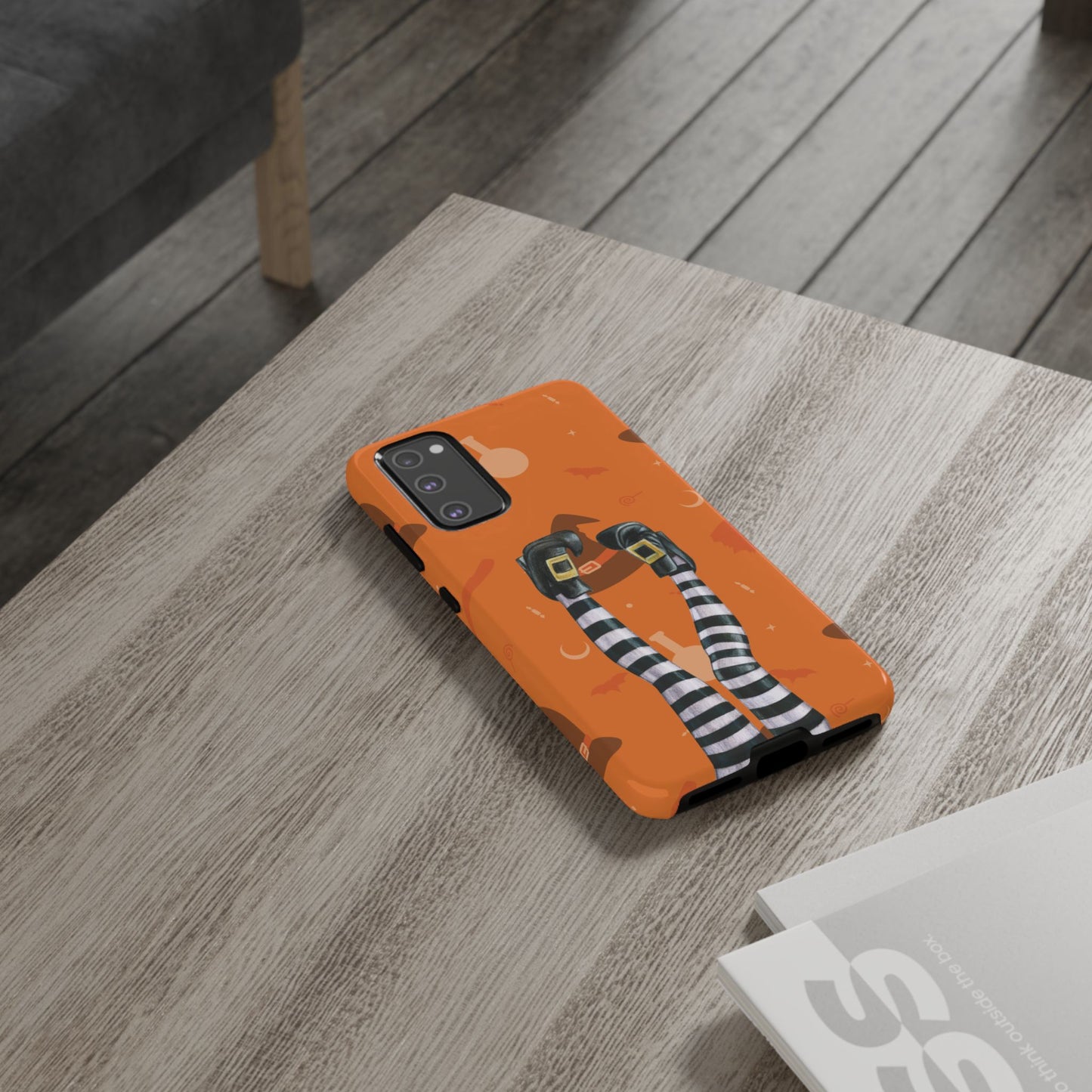 Halloween Phone Case, Spooky Design, Witch Legs for Samsung