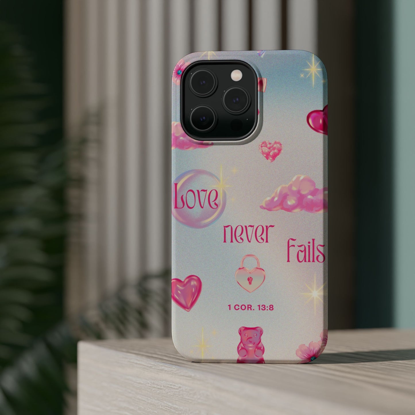 Love Never Fails Bible Verse Tough MAGNETIC Phone Case