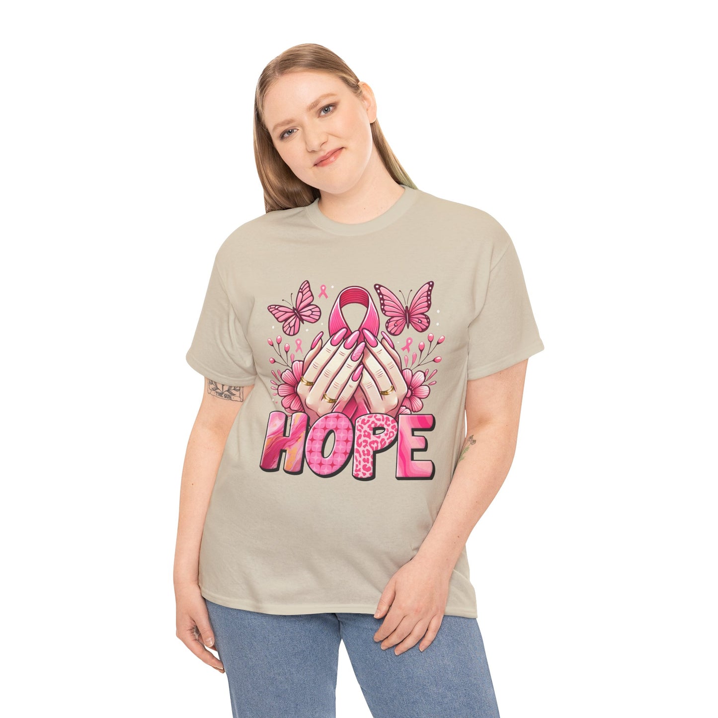 Hopeful Butterflies Unisex Heavy Cotton Tee