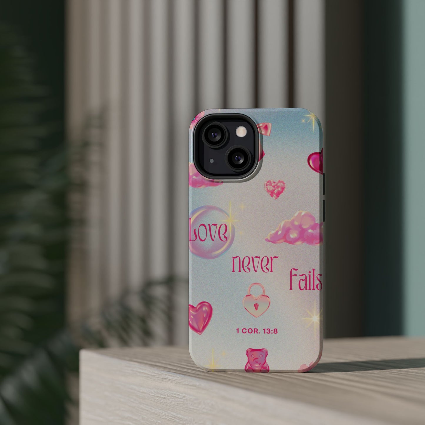 Love Never Fails Bible Verse Tough MAGNETIC Phone Case