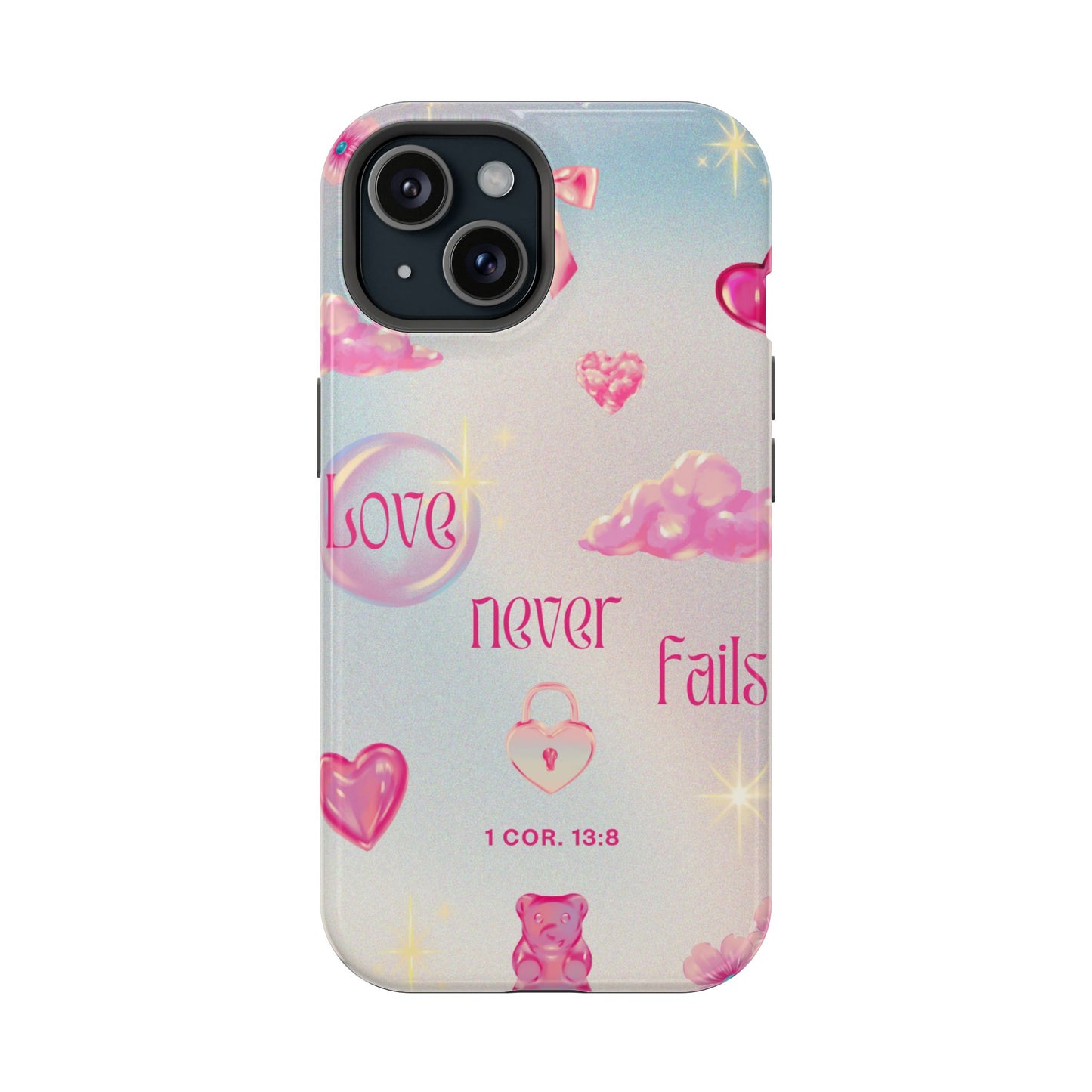 Love Never Fails Bible Verse Tough MAGNETIC Phone Case