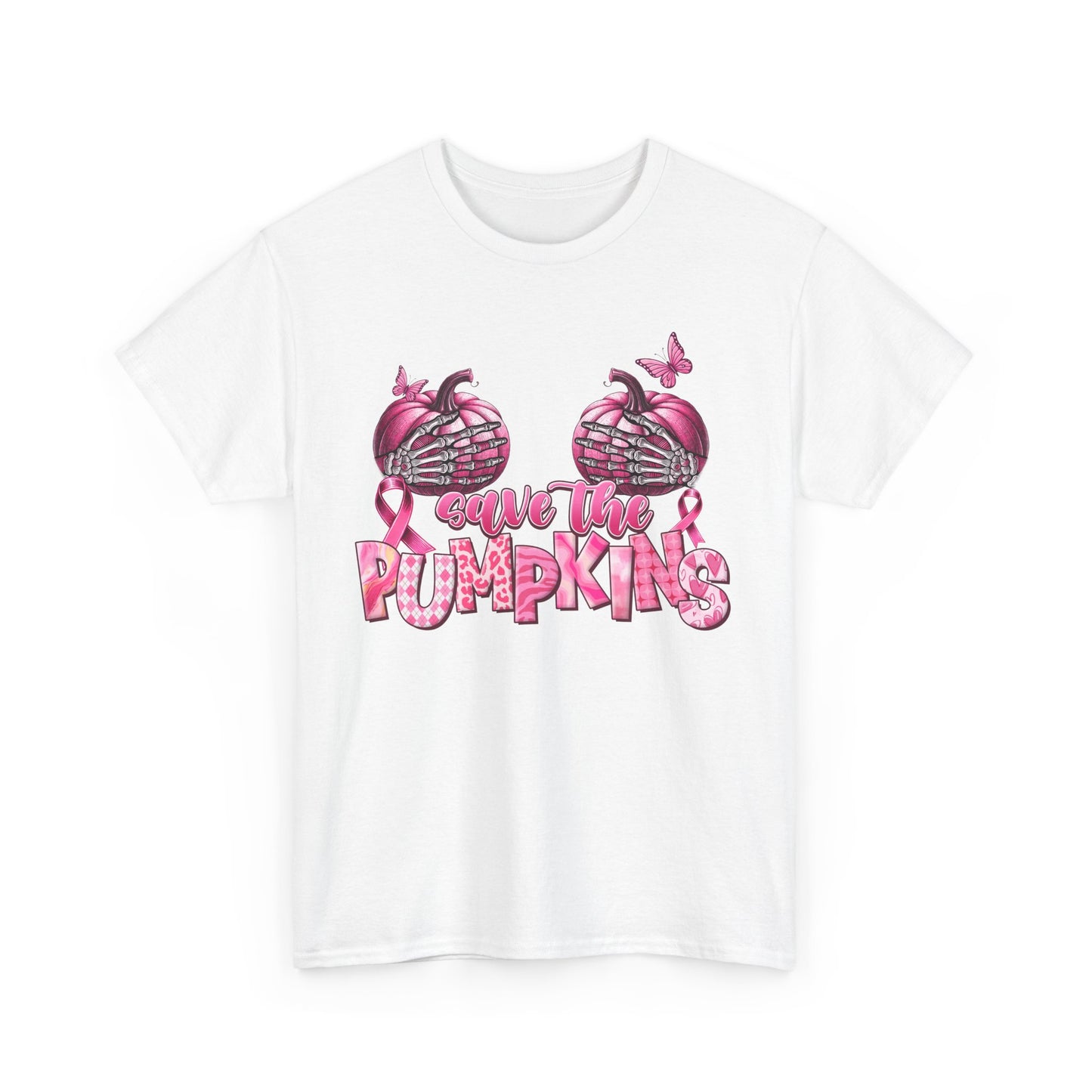 Save the Pumpkins Unisex Tee | Fall Fashion & Breast Cancer Awareness