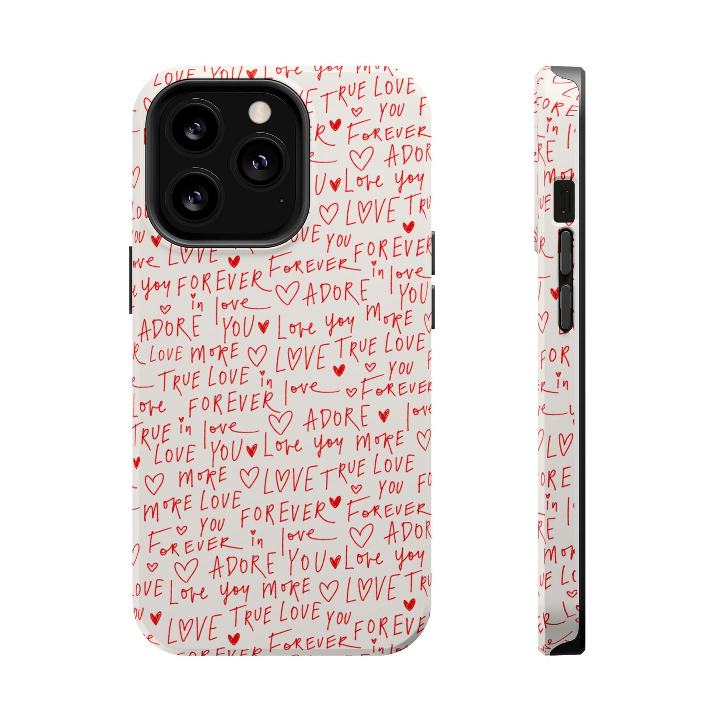 Love Hearts MAGNETIC Tough Case for iPhone, Cute Heart Design, Adore You Case, True Love Protection