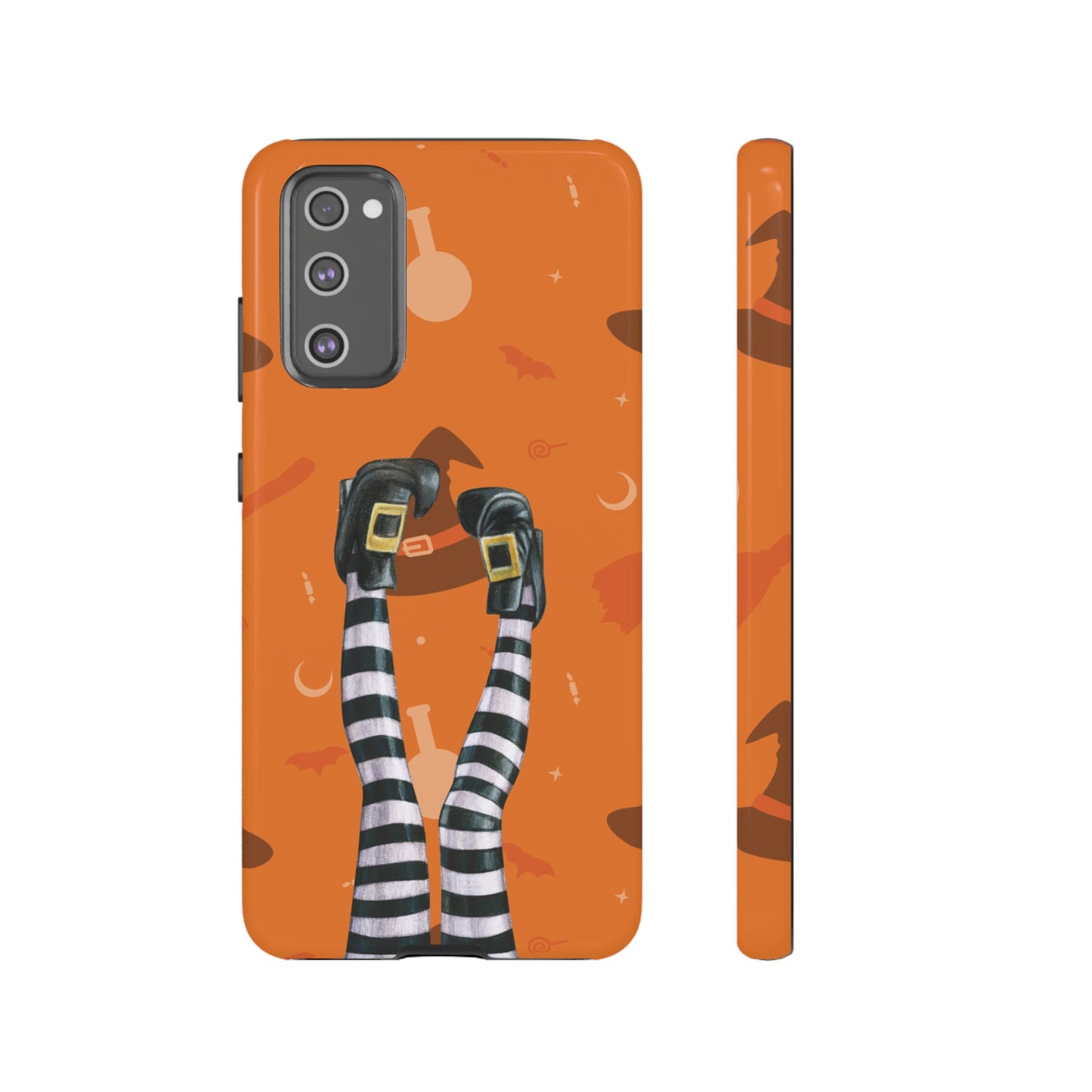 Halloween Phone Case, Spooky Design, Witch Legs for Samsung