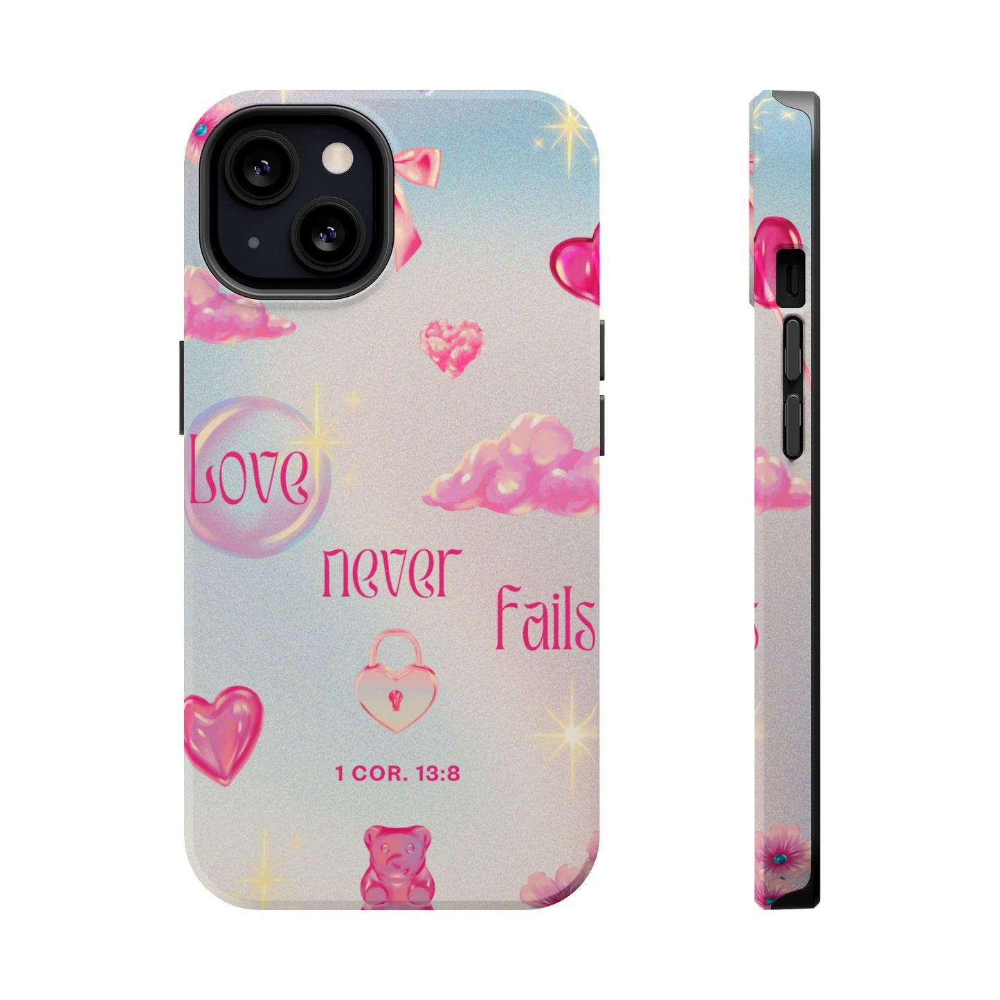 Love Never Fails Bible Verse Tough MAGNETIC Phone Case