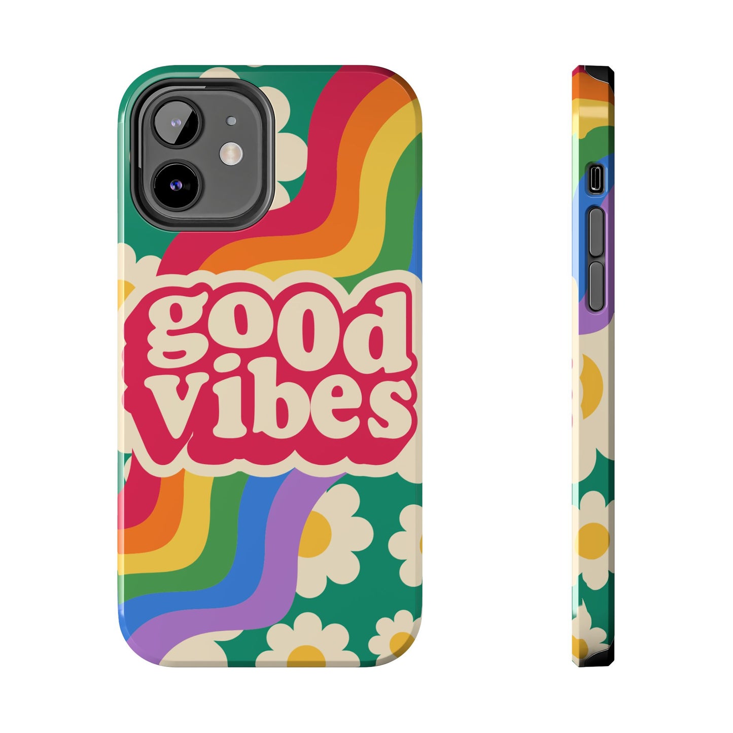 Good Vibes Tough Phone Cases, Colorful, Cheerful Phone Protection, Gifts for Friends
