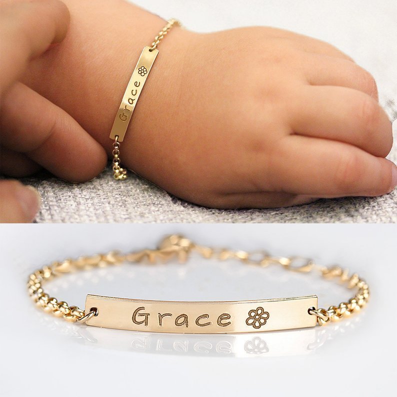 Child's Unique Personalized Stainless Steel Bracelet! - FREE Shipping
