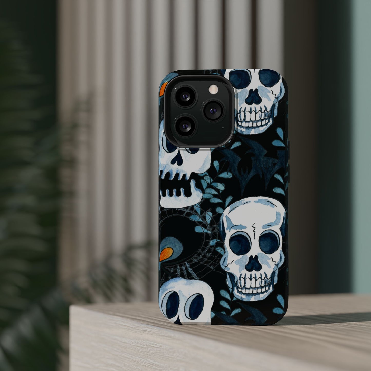 Phone Case - Skull Magnetic Impact-Resistant Case - Halloween - FREE Shipping for Iphone