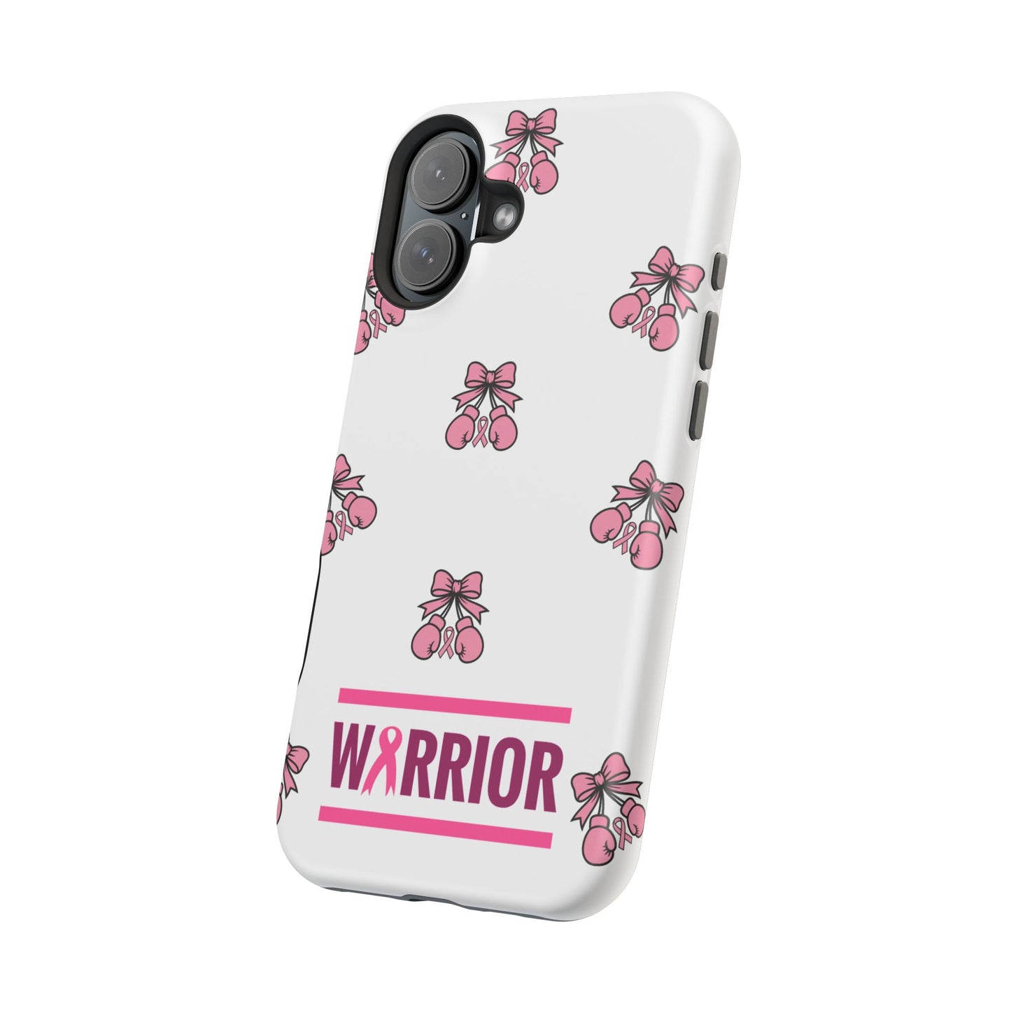 Warrior Bow Pink Magnetic Phone Case, Support Breast Cancer Awareness, Gift for Cancer Fighters for Iphone