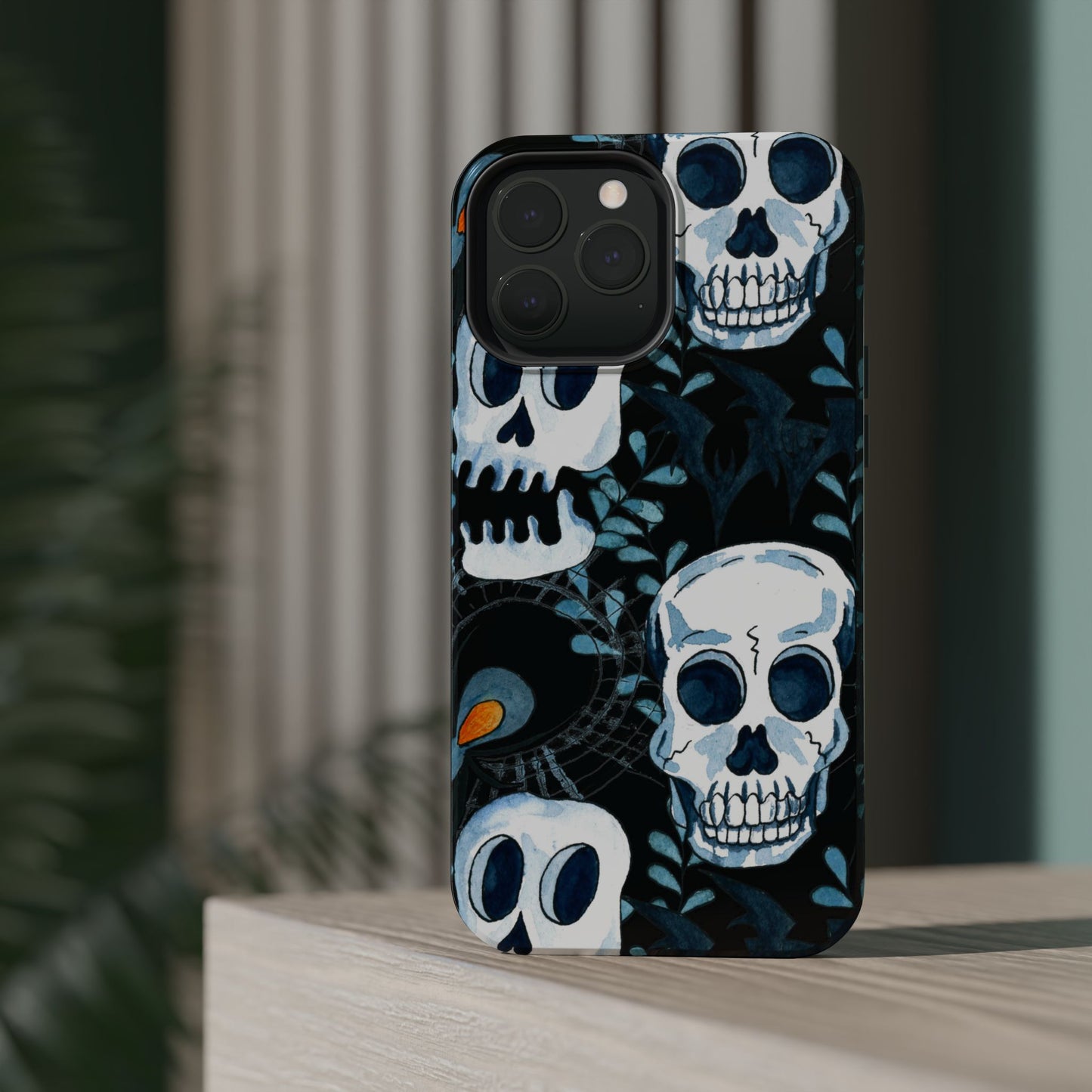Phone Case - Skull Magnetic Impact-Resistant Case - Halloween - FREE Shipping for Iphone