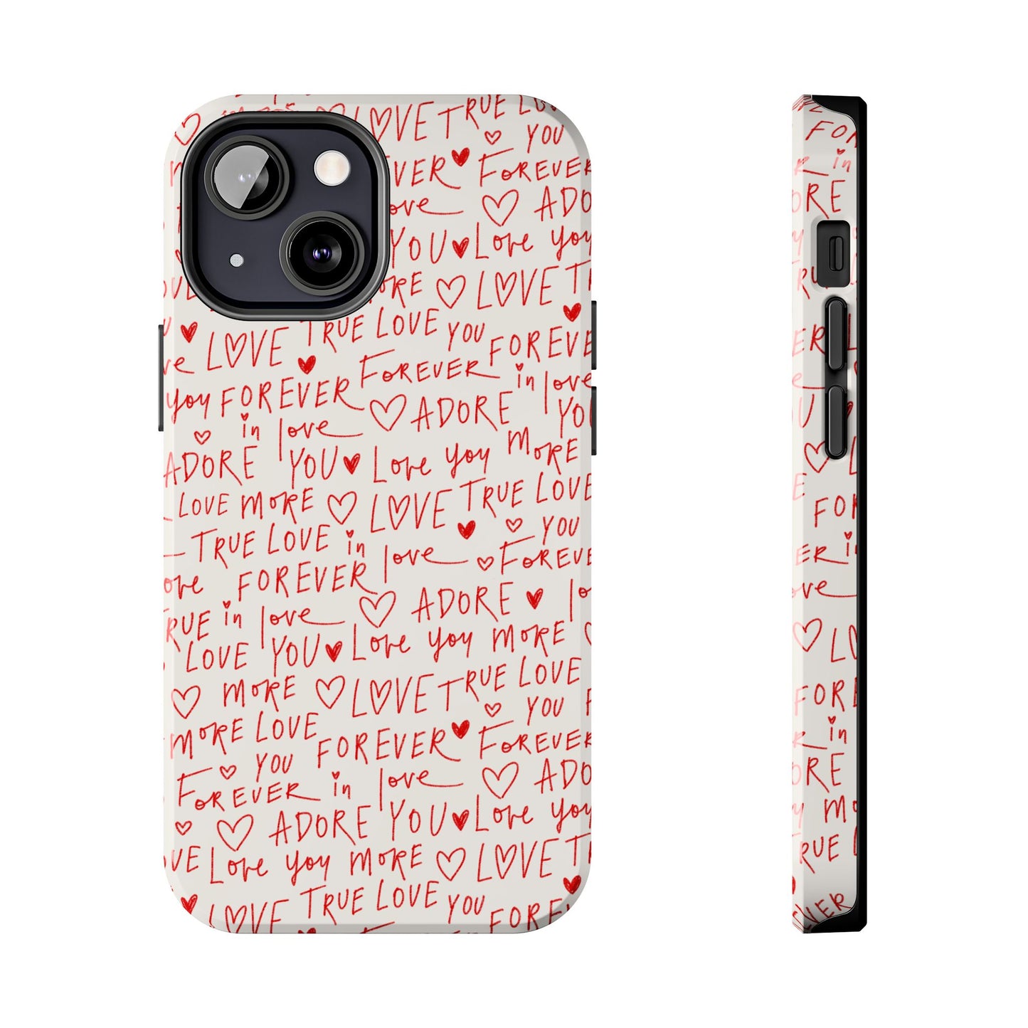 Love Hearts Tough Case for iPhone, Cute Heart Design, Adore You Case, True Love Protection