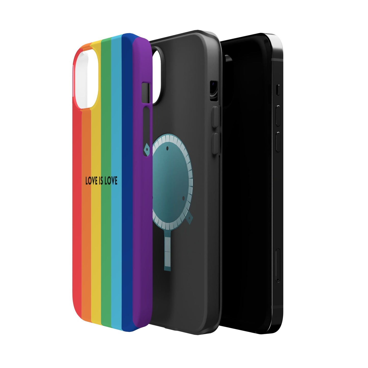 lOVE IS LOVE- Rainbow, LGBTQ+ Pride MAGNETIC Phone Case