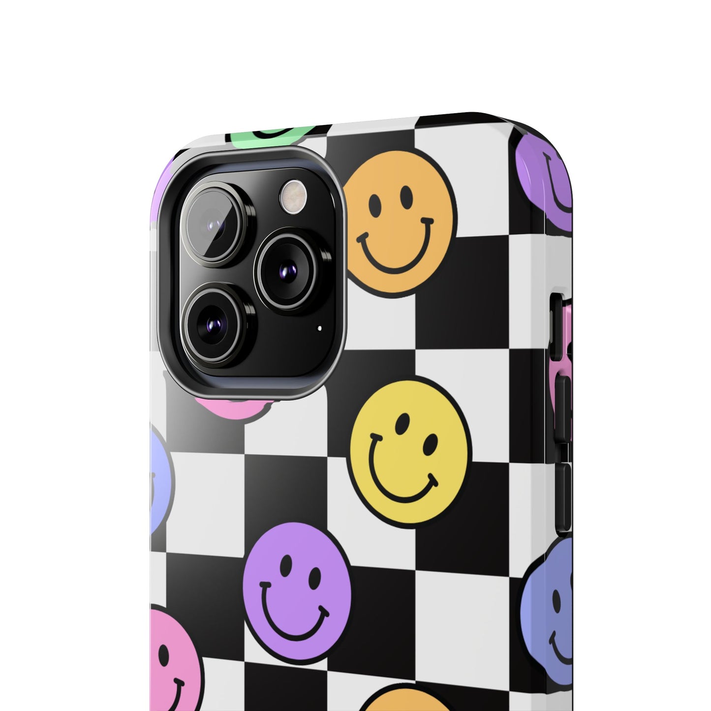 Colorful Smiley Face Phone Case, Durable Phone Cover, Fun Tech Accessories, Great for Gifts, Birthday, Holiday