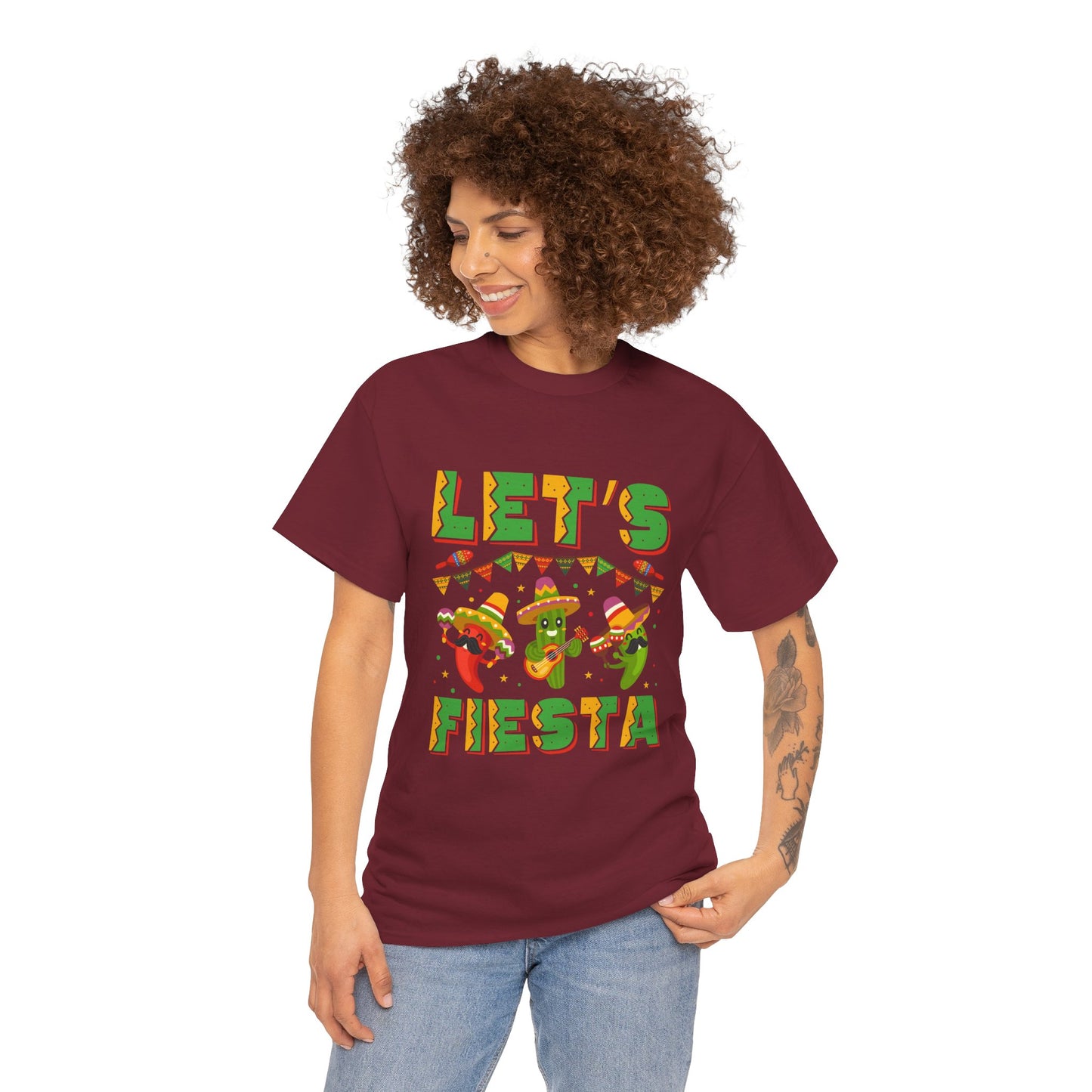 Let's Fiesta Unisex Heavy Cotton Tee - Fun Party Shirt for Celebrations