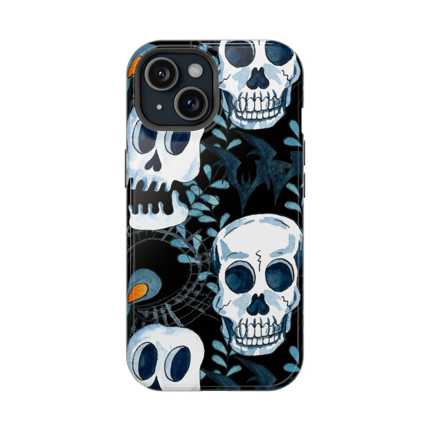 Phone Case - Skull Magnetic Impact-Resistant Case - Halloween - FREE Shipping for Iphone
