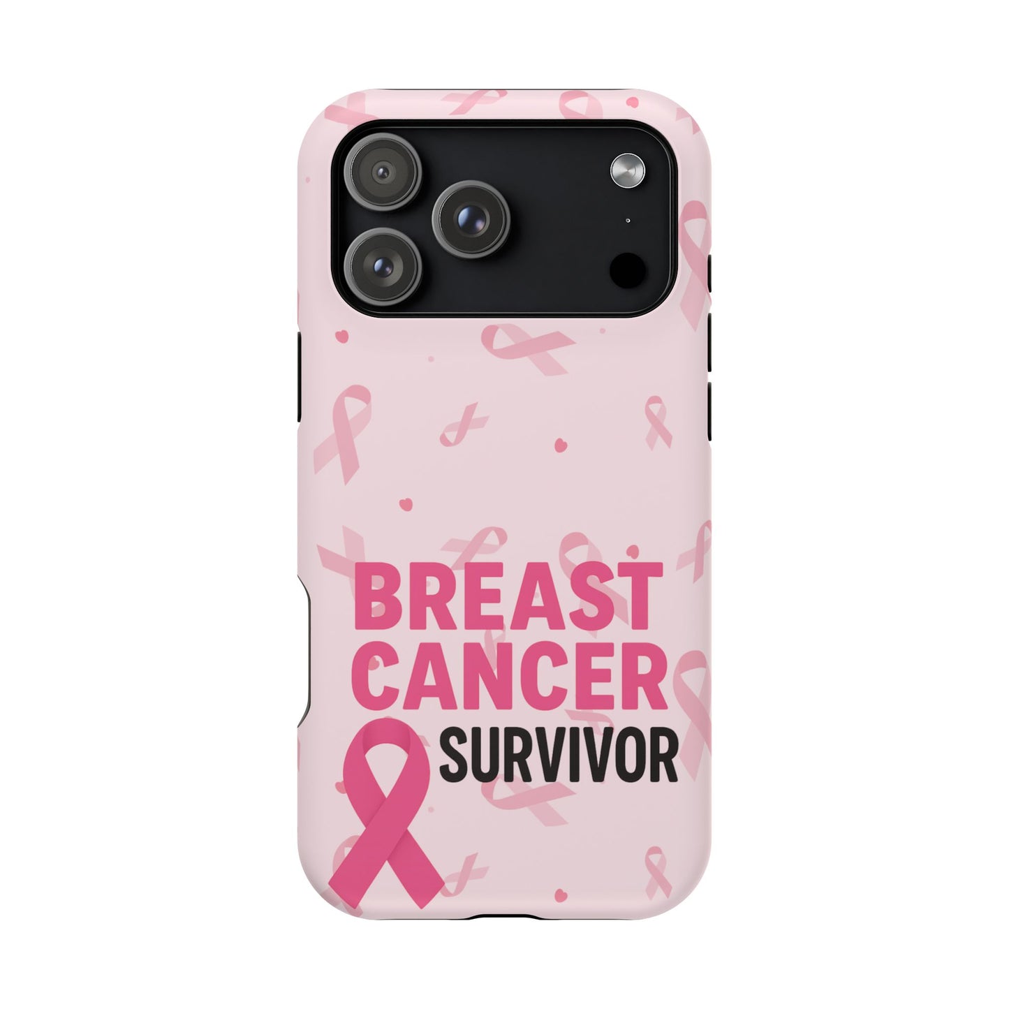 Breast Cancer Survivor Magnetic Phone Case, Impact-Resistant, Pink Ribbon for Iphone