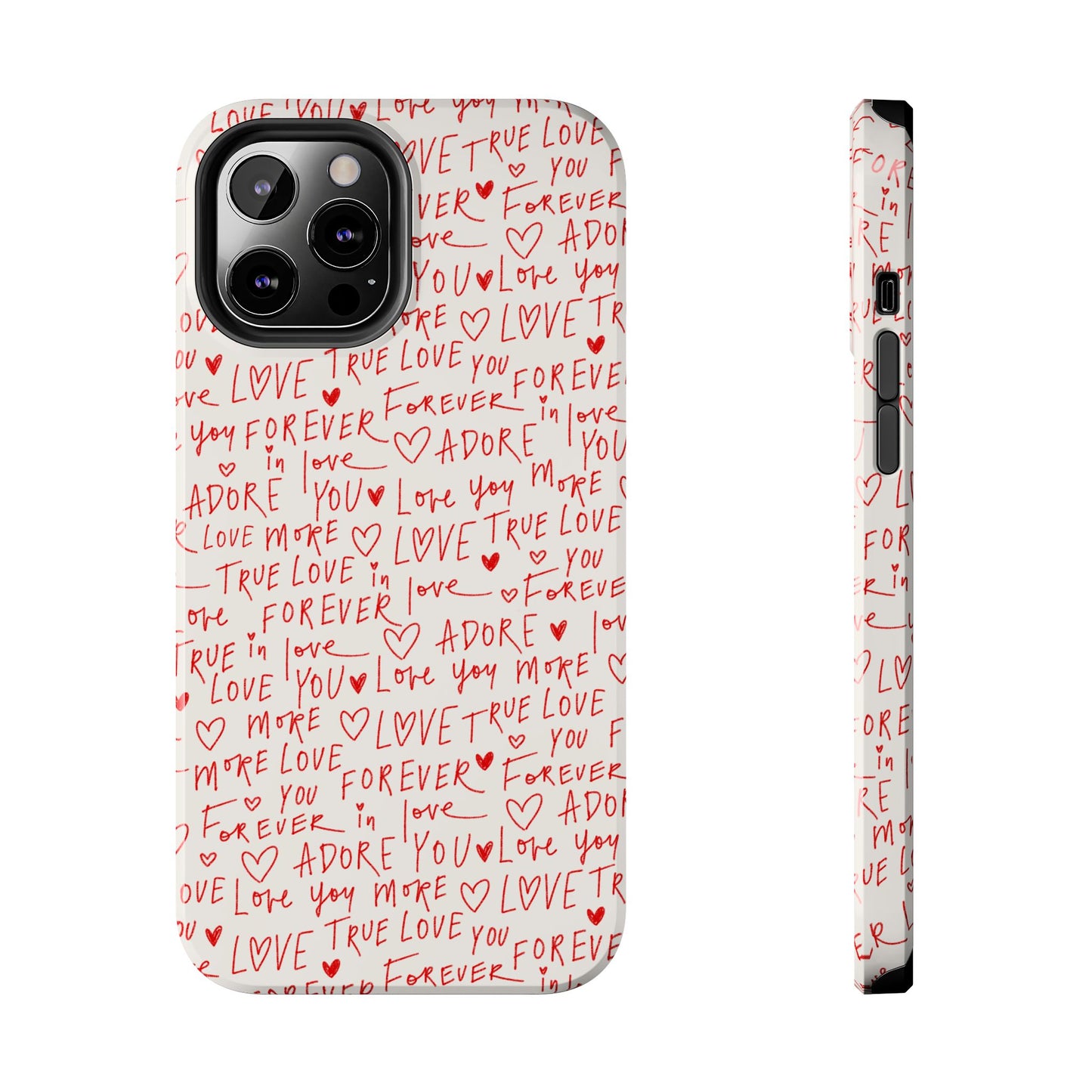 Love Hearts Tough Case for iPhone, Cute Heart Design, Adore You Case, True Love Protection