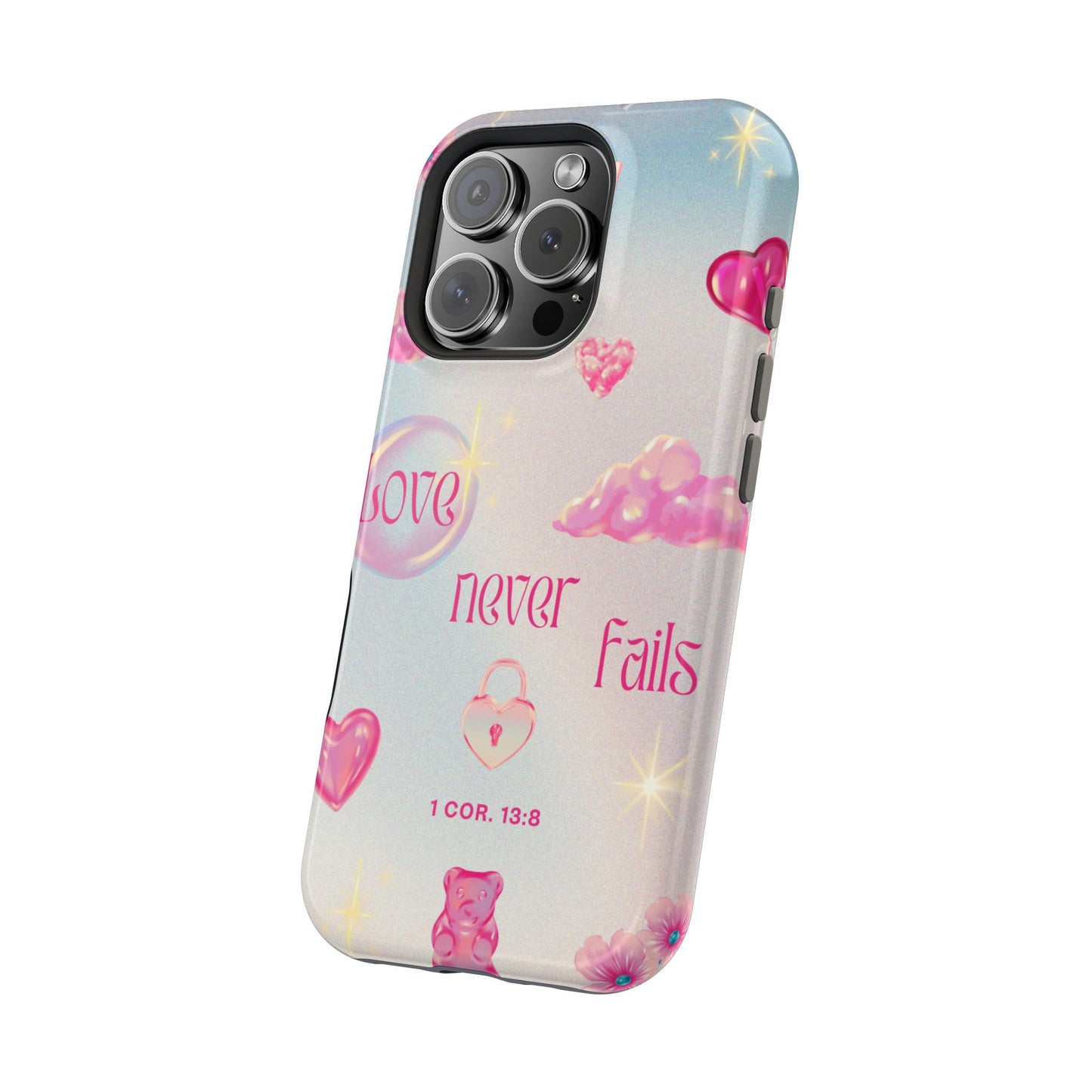 Love Never Fails Bible Verse Tough MAGNETIC Phone Case