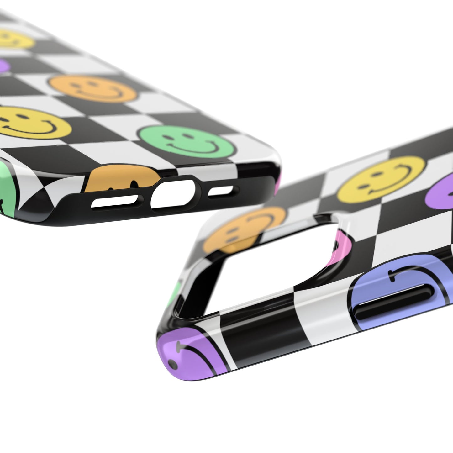 Colorful Smiley Face Phone Case, Durable Phone Cover, Fun Tech Accessories, Great for Gifts, Birthday, Holiday