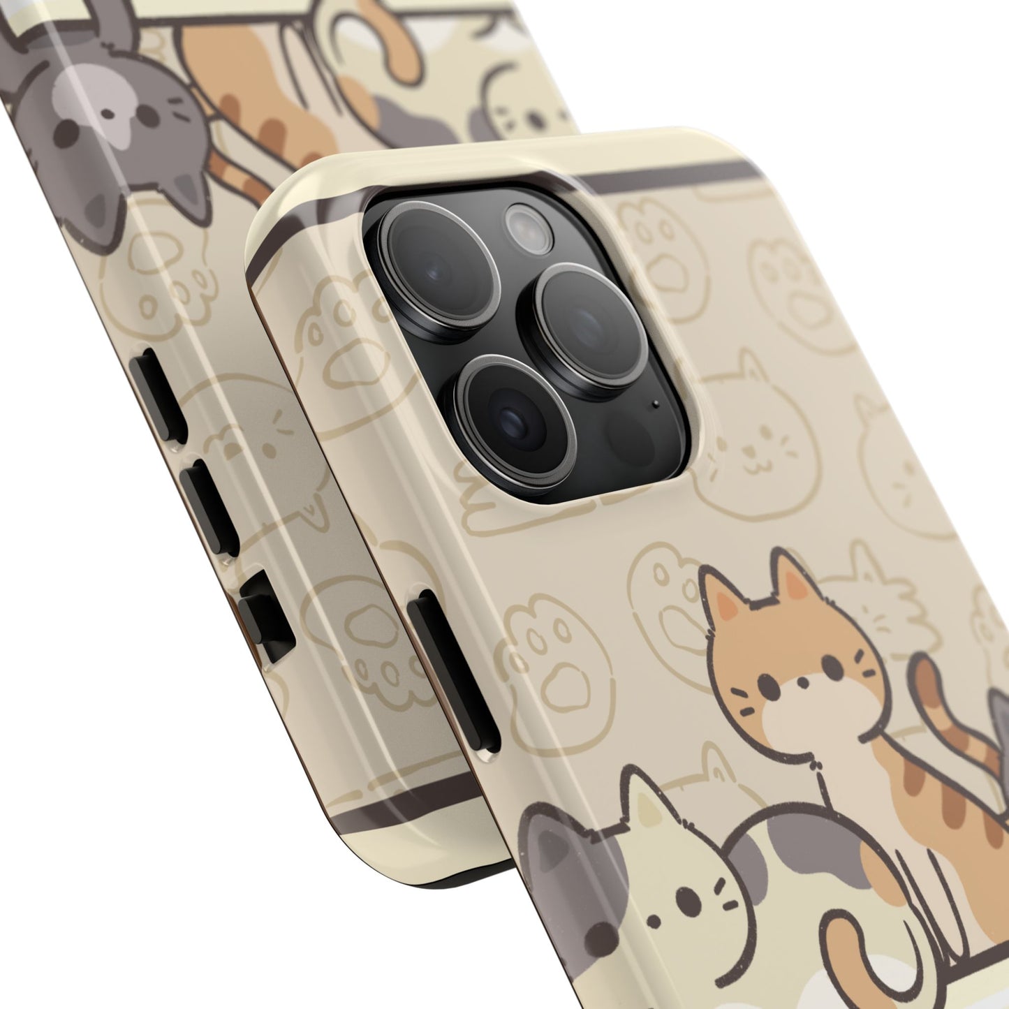 Cute Cat Tough Phone Case - Don’t Touch My Phone!