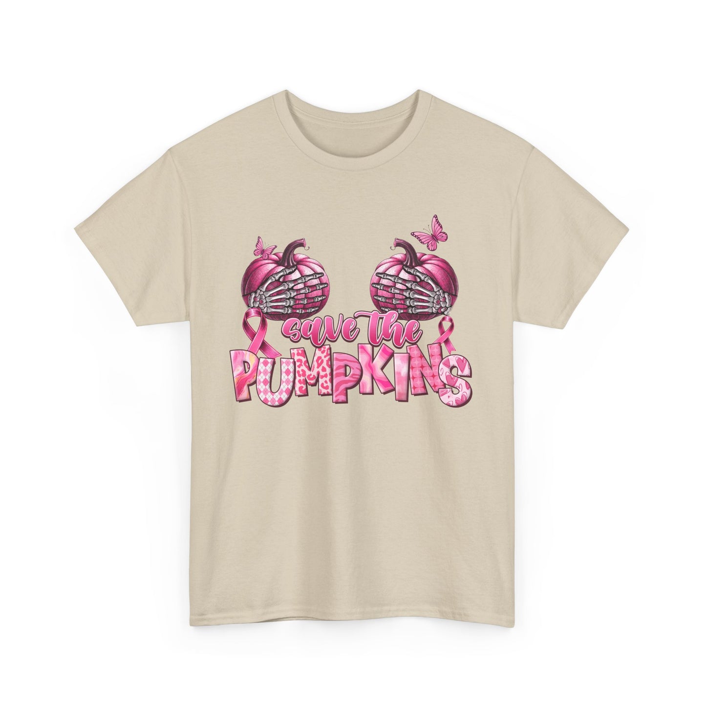 Save the Pumpkins Unisex Tee | Fall Fashion & Breast Cancer Awareness