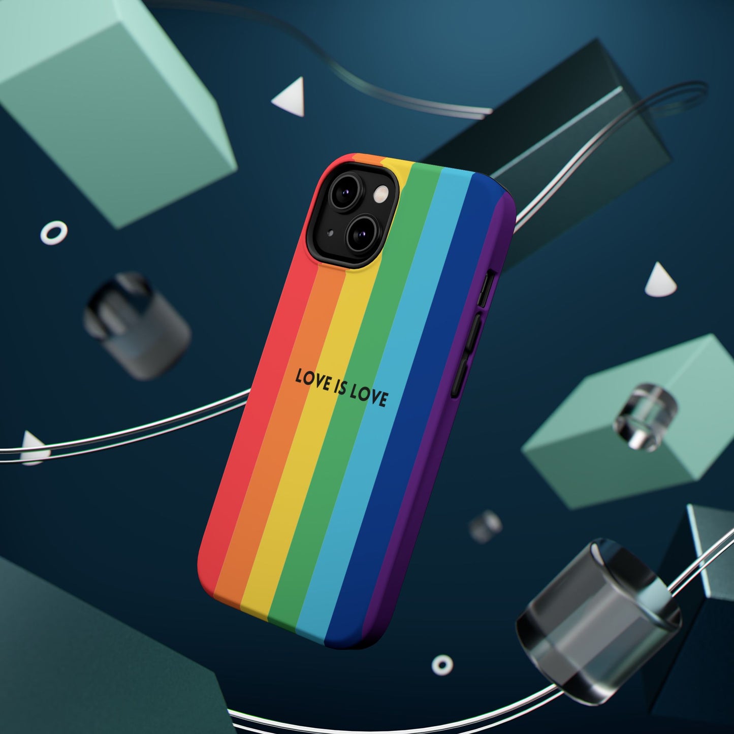 lOVE IS LOVE- Rainbow, LGBTQ+ Pride MAGNETIC Phone Case