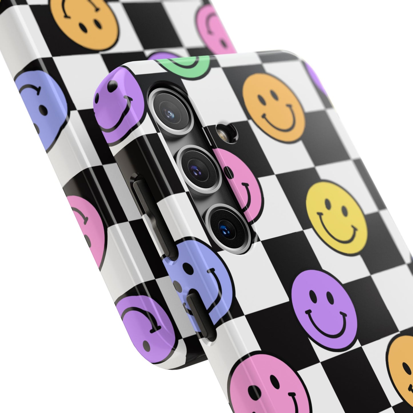 Colorful Smiley Face Phone Case, Durable Phone Cover, Fun Tech Accessories, Great for Gifts, Birthday, Holiday