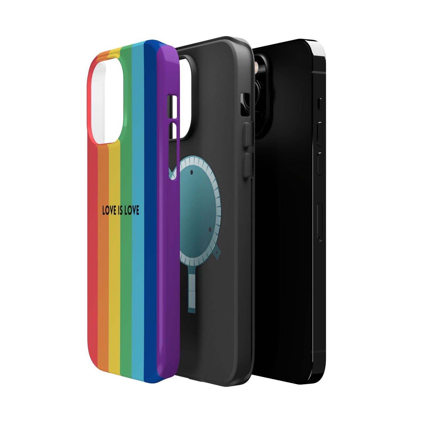 lOVE IS LOVE- Rainbow, LGBTQ+ Pride MAGNETIC Phone Case