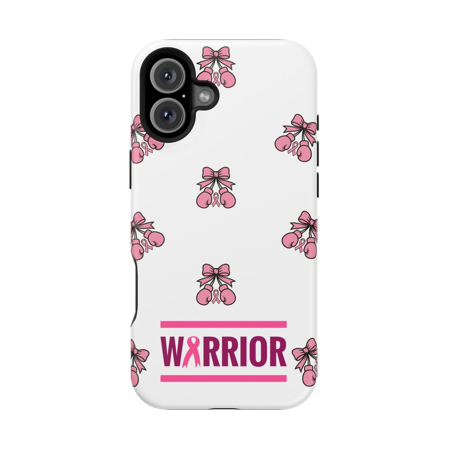 Warrior Bow Pink Magnetic Phone Case, Support Breast Cancer Awareness, Gift for Cancer Fighters for Iphone