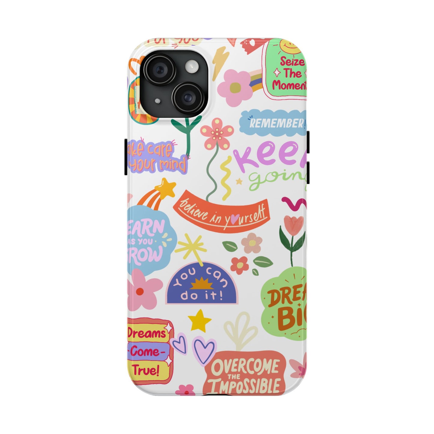 Inspirational, Motivational Phone Case, Cute Floral, Confidence Case, Gift for Her, Positive Vibes